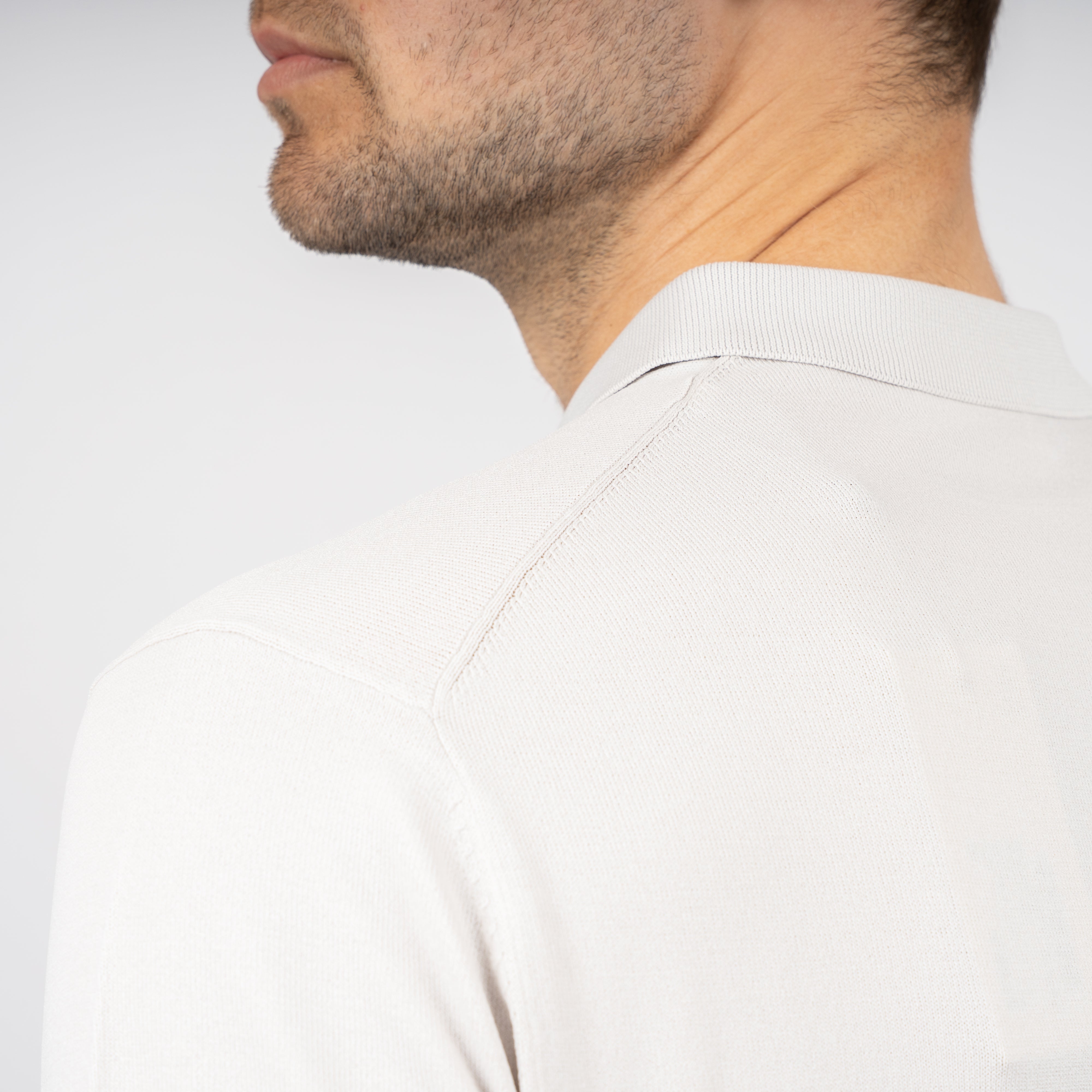 SEVEN DIALS Technische Polo met Rits Lichtgrijs | Osric