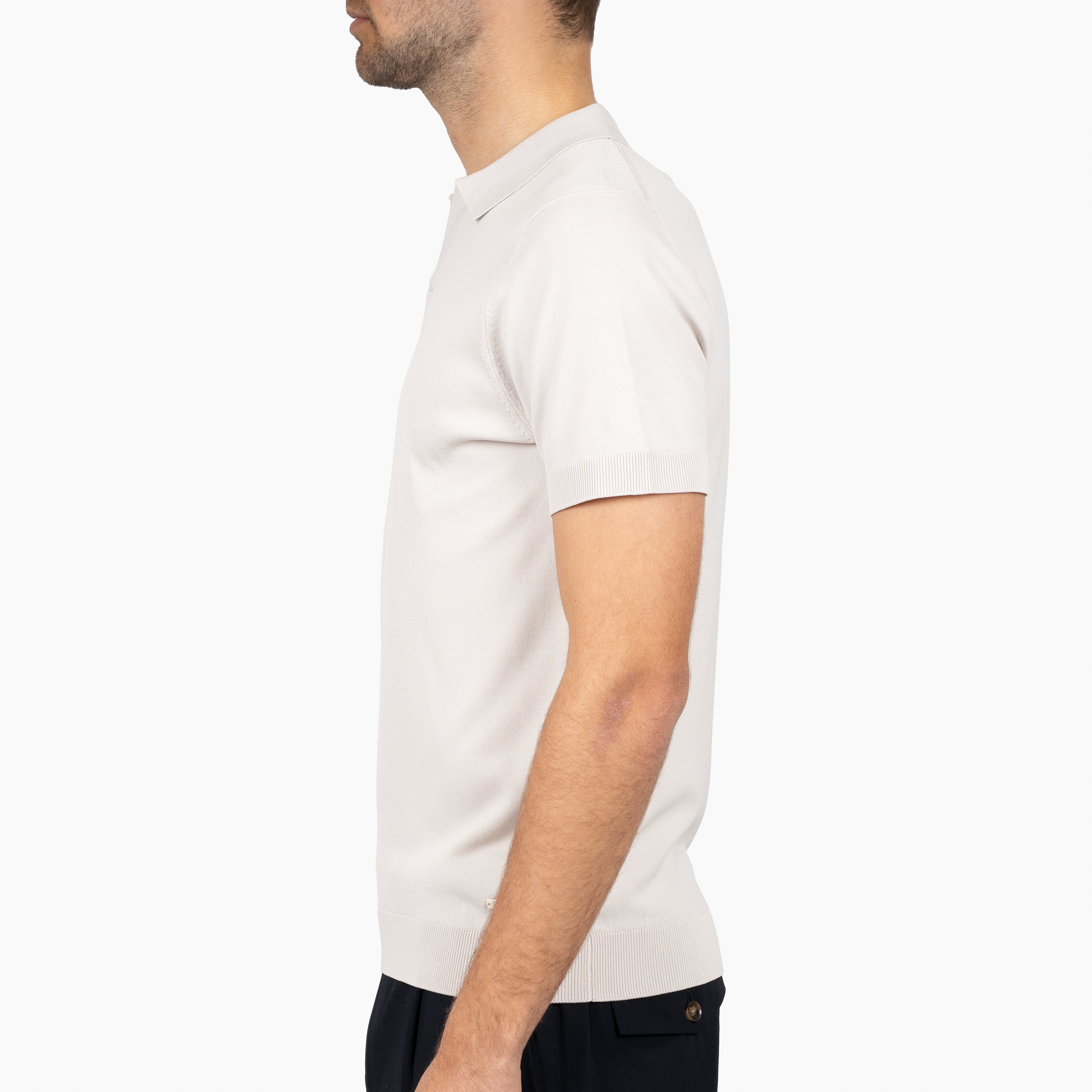 SEVEN DIALS Technische Buttonless Polo Lichtgrijs | Hayden