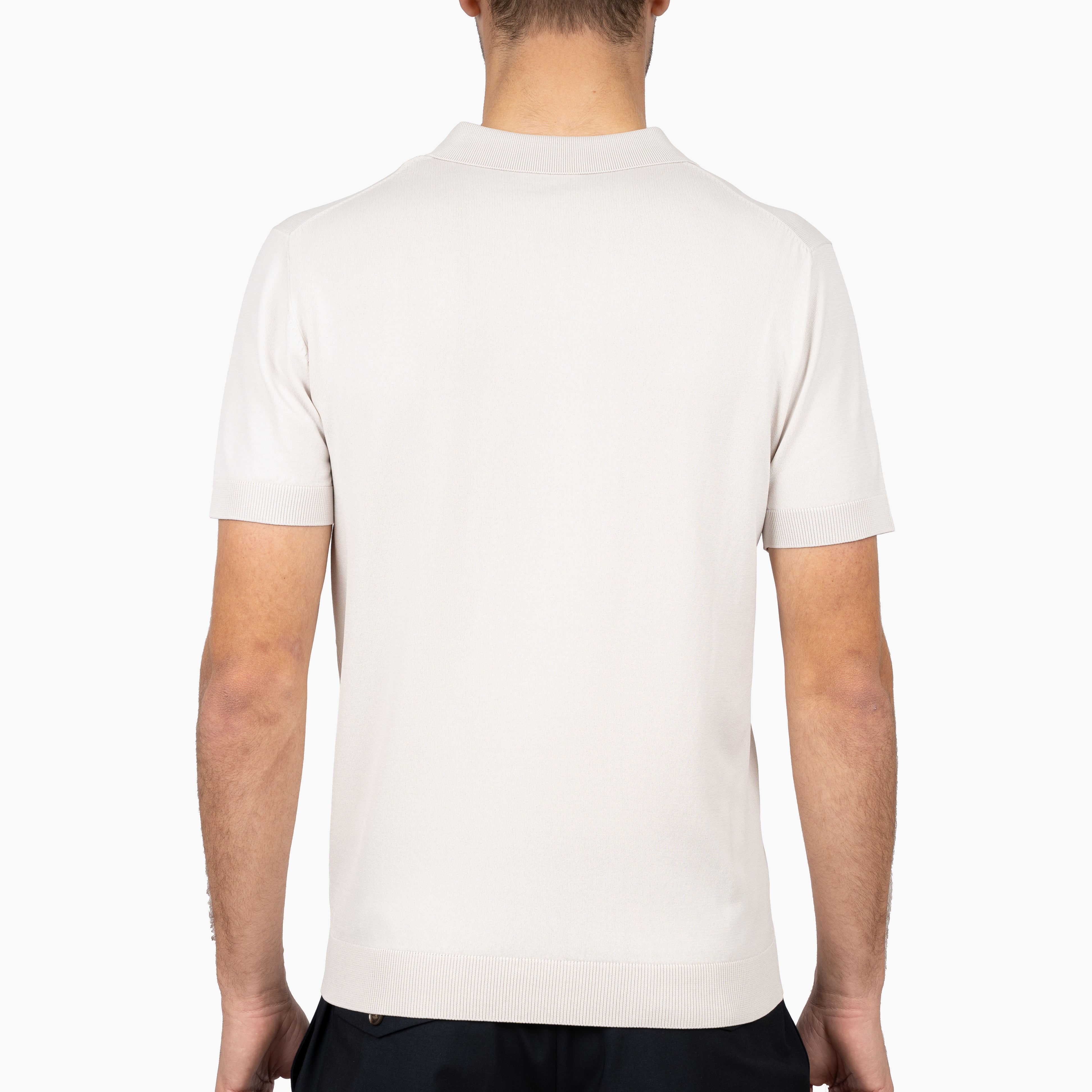 SEVEN DIALS Technische Buttonless Polo Lichtgrijs | Hayden