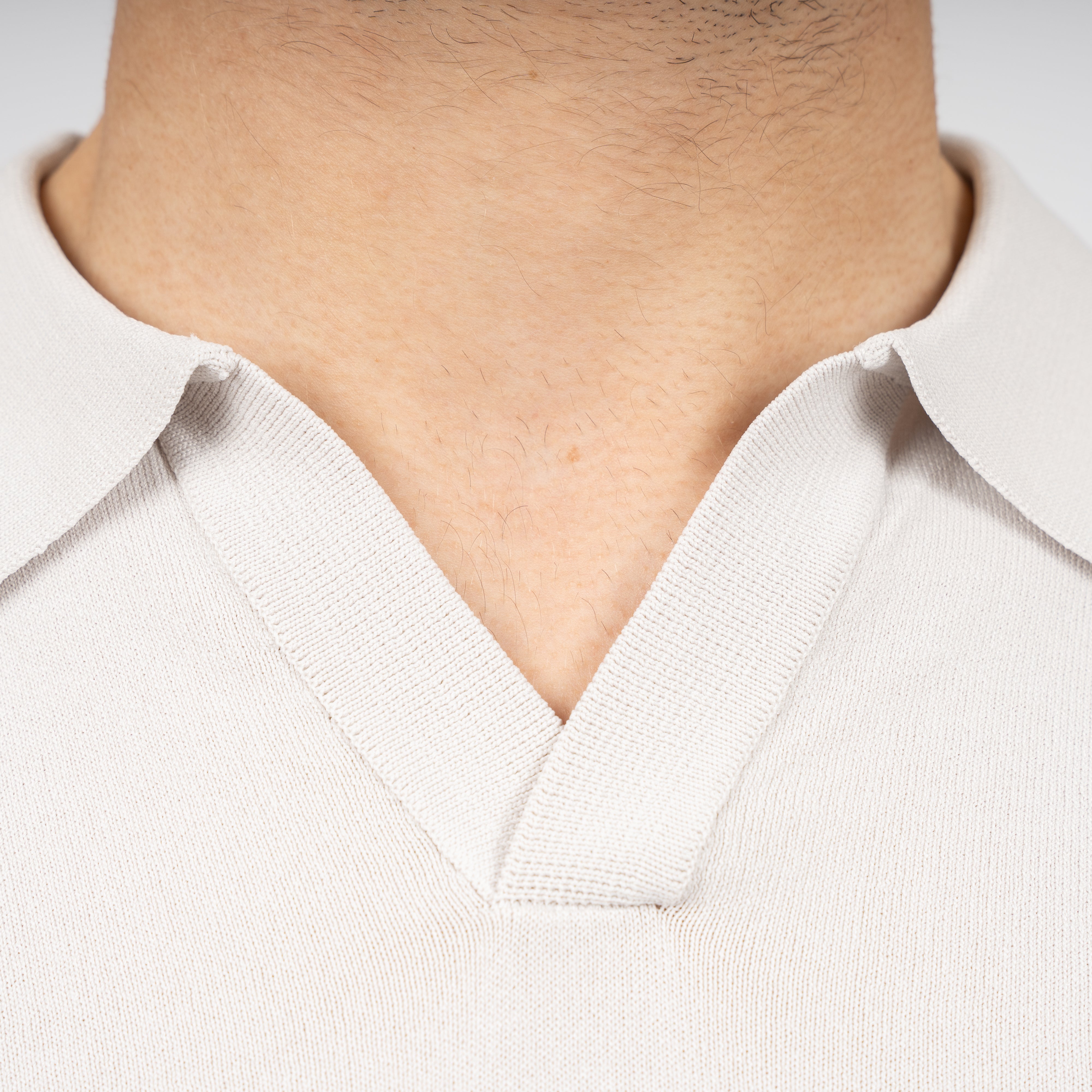 SEVEN DIALS Technische Buttonless Polo Lichtgrijs | Hayden