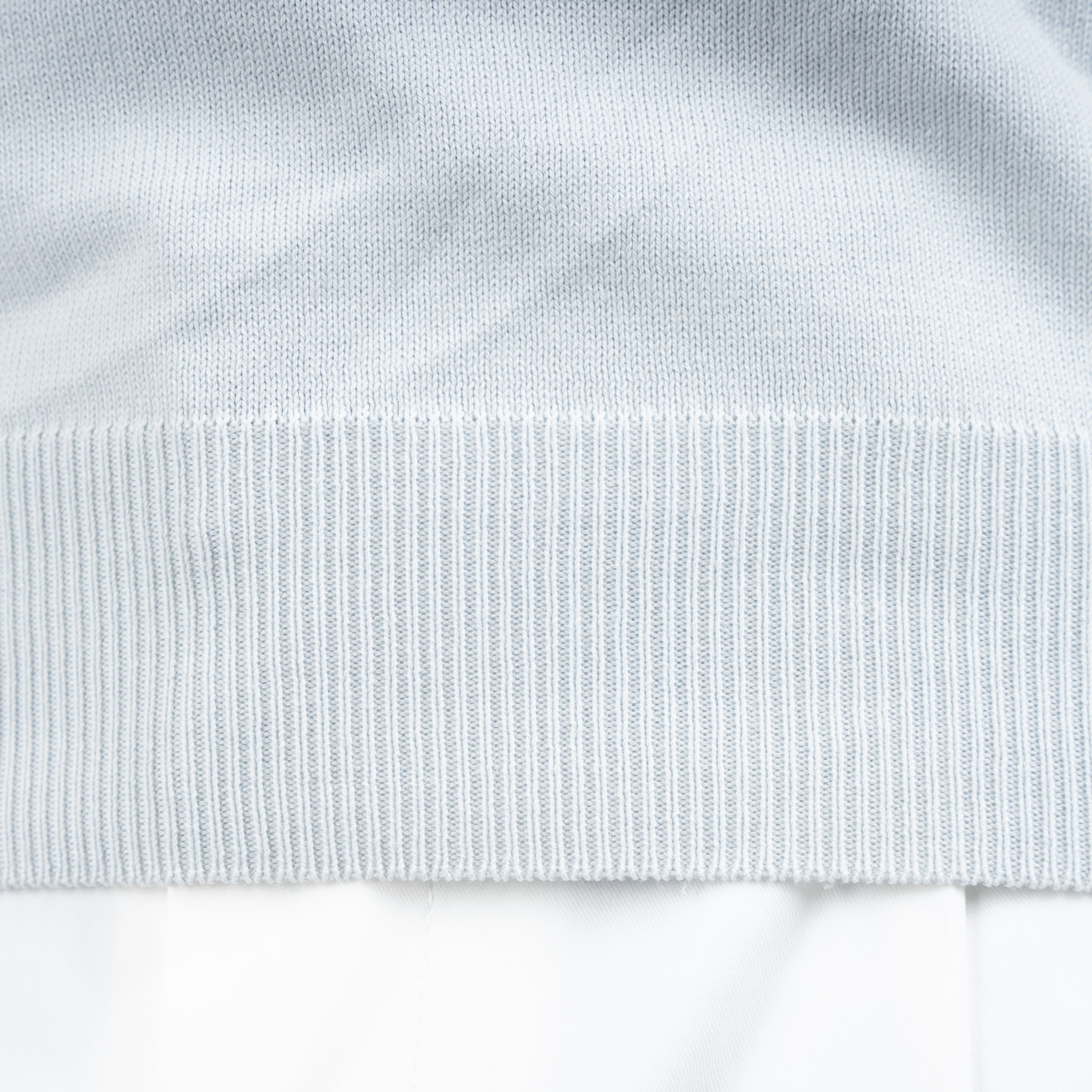 Gran Sasso Buttonless Polo Lichtgrijs | Egyptian Cotton