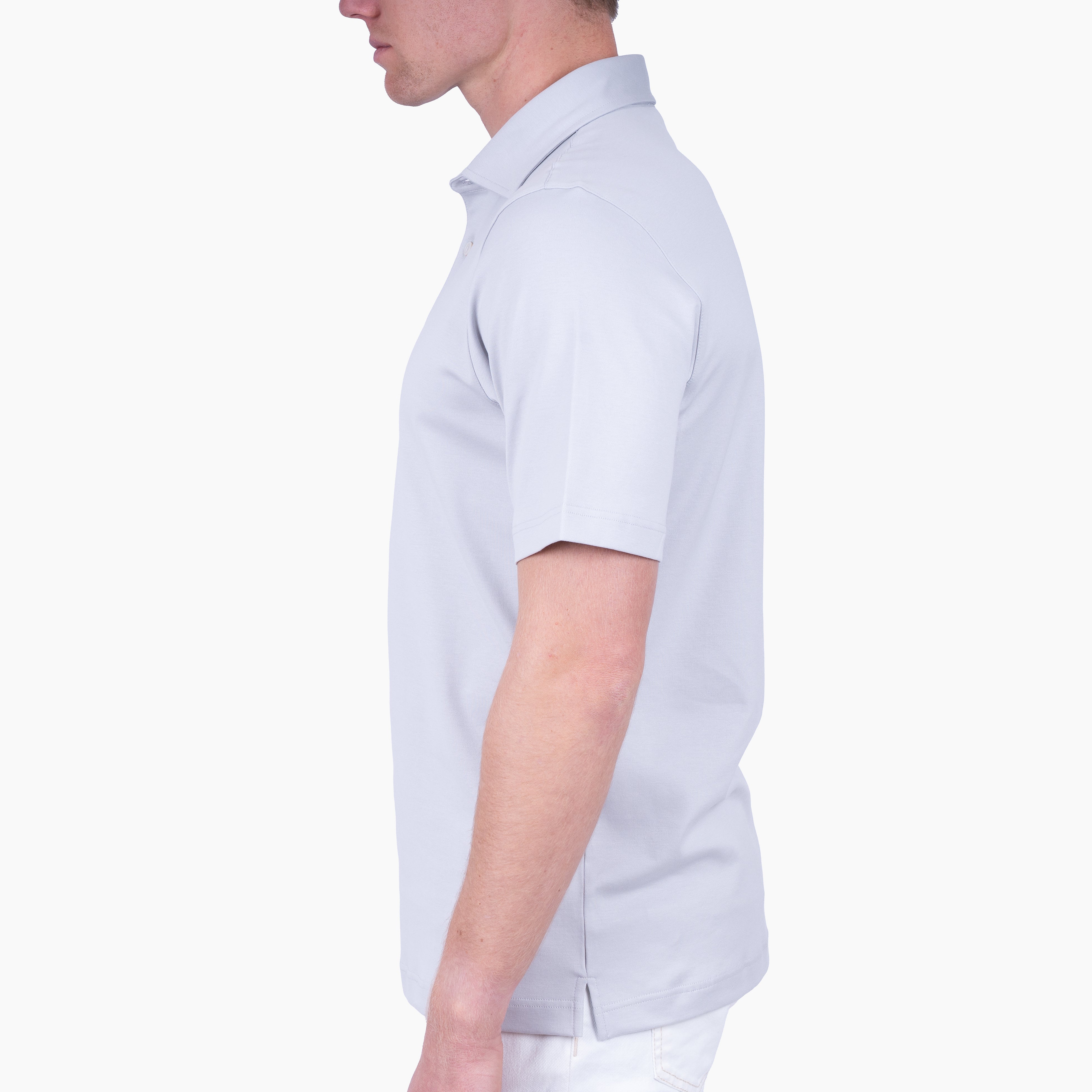 Gran Sasso Polo Grijs | Mercerized Cotton