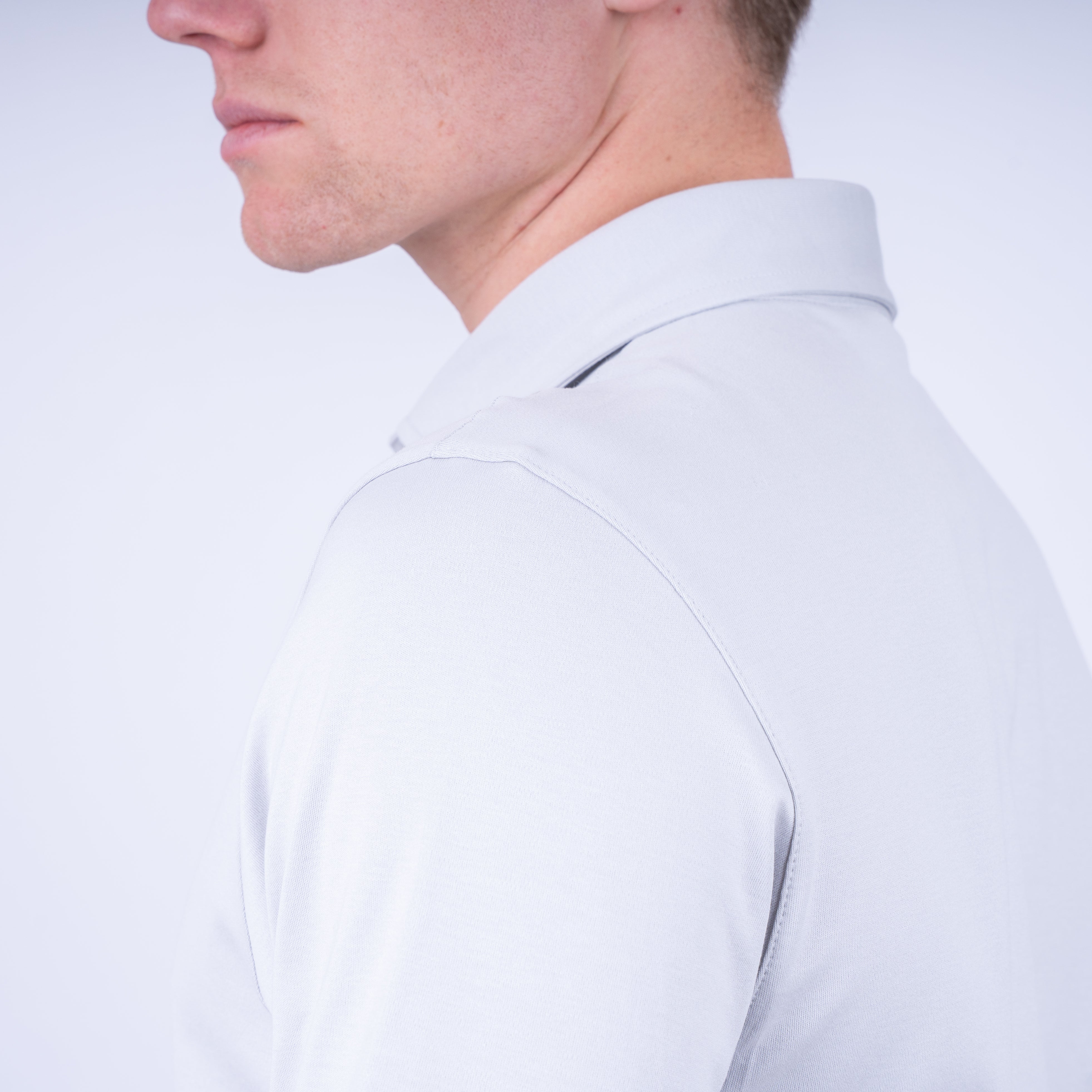 Gran Sasso Polo Grijs | Mercerized Cotton
