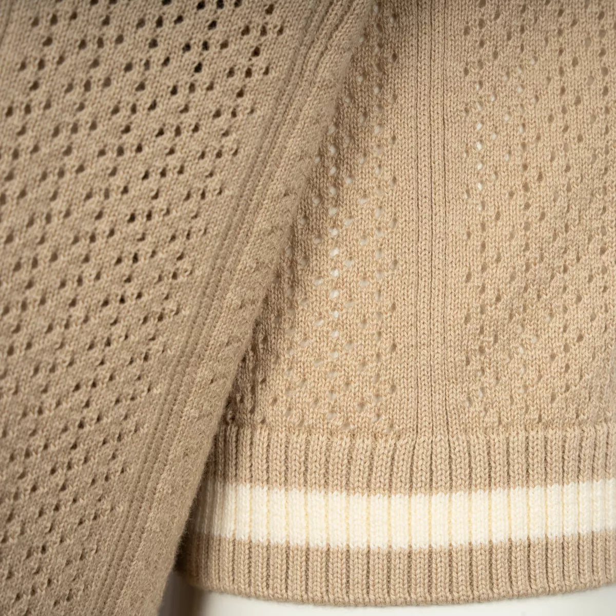 Filling Pieces Gebreide Polo Beige | Knit Polo