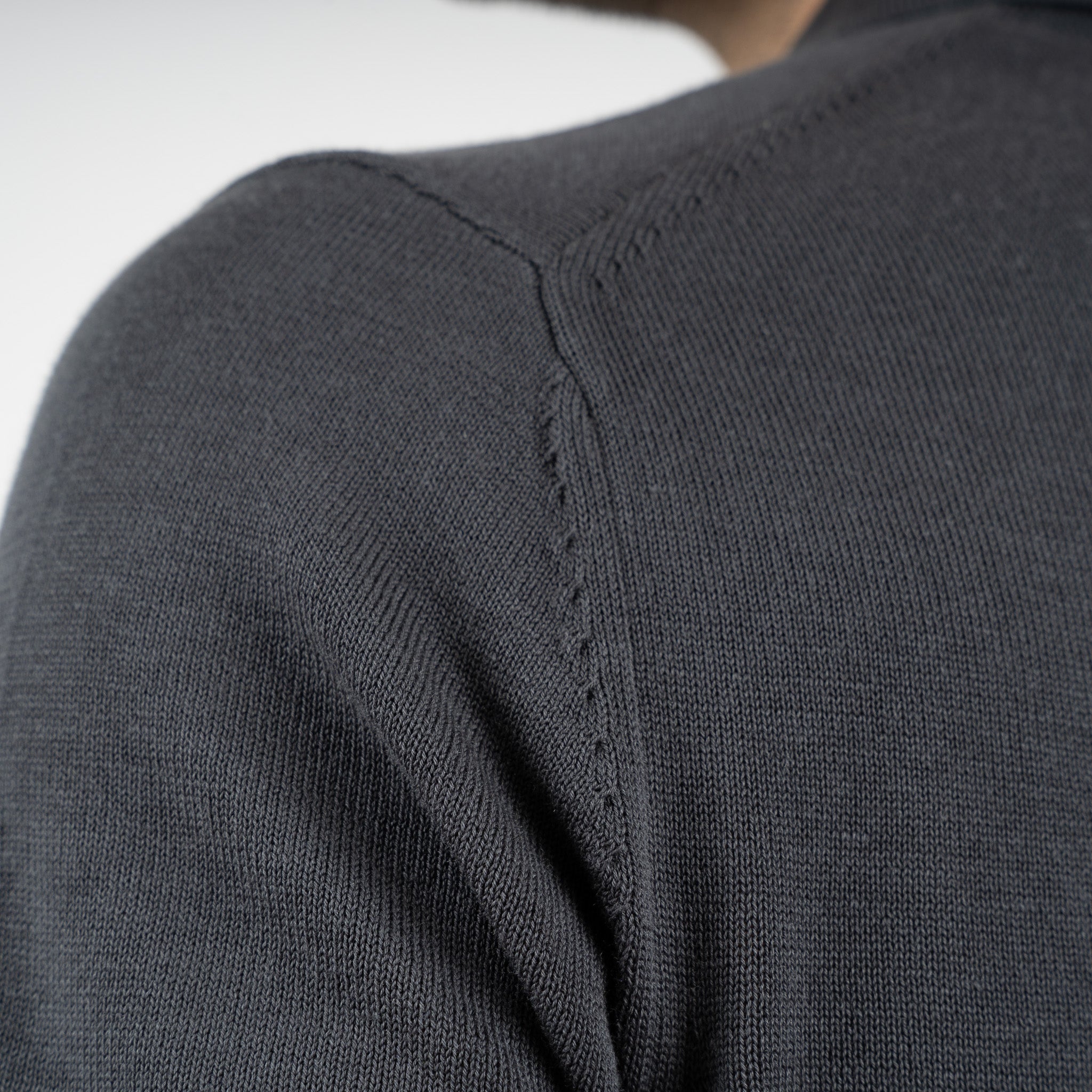 SEVEN DIALS Gebreide Polo Antracietgrijs | Fillin