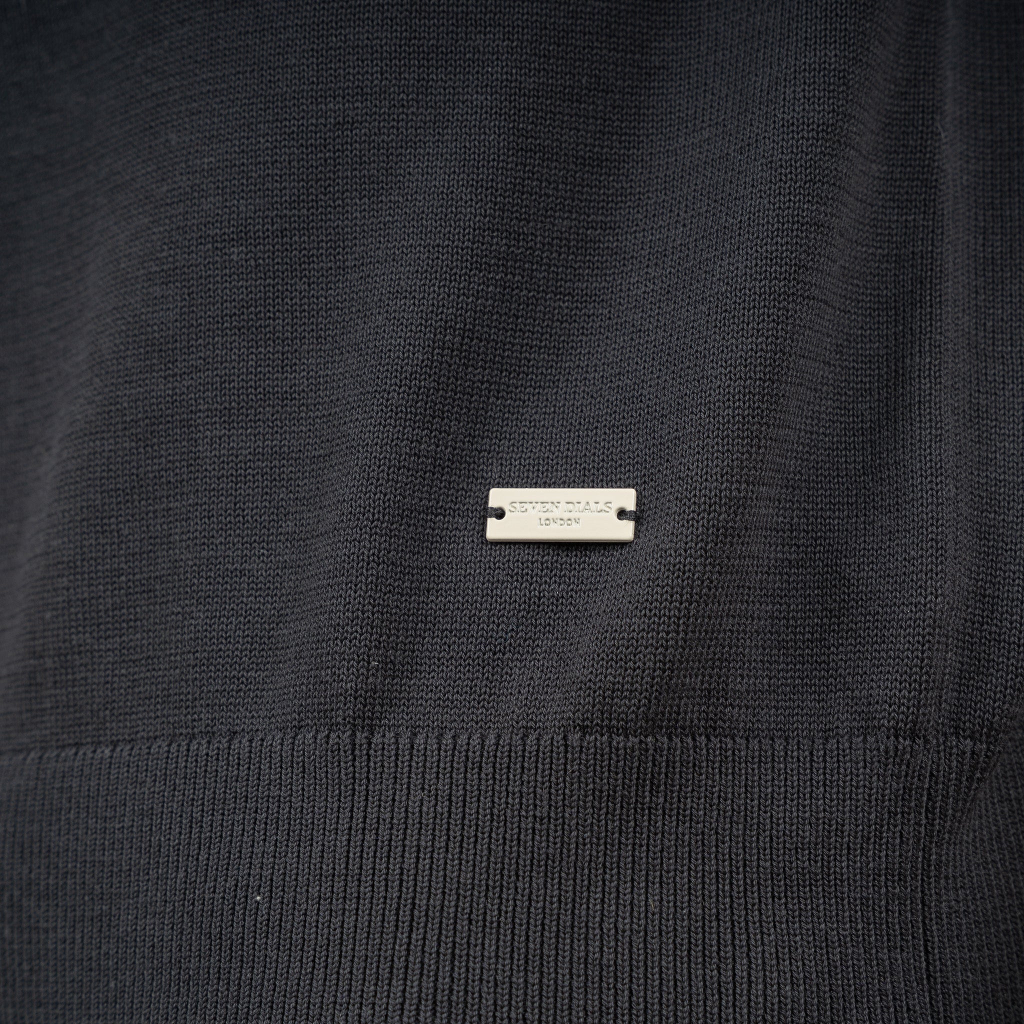 SEVEN DIALS Gebreide Polo Antracietgrijs | Fillin