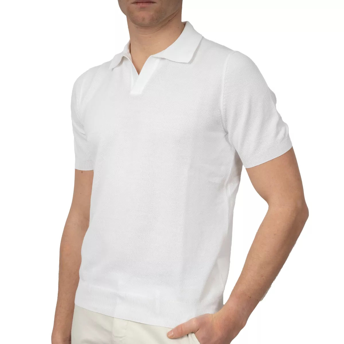 Gran Sasso Polo Wit | Fresh Cotton