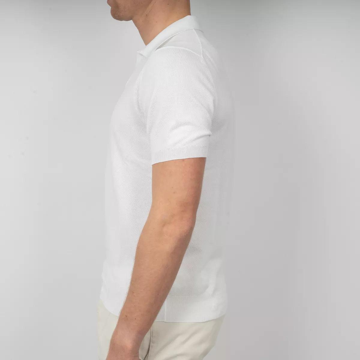 Gran Sasso Polo Wit | Fresh Cotton