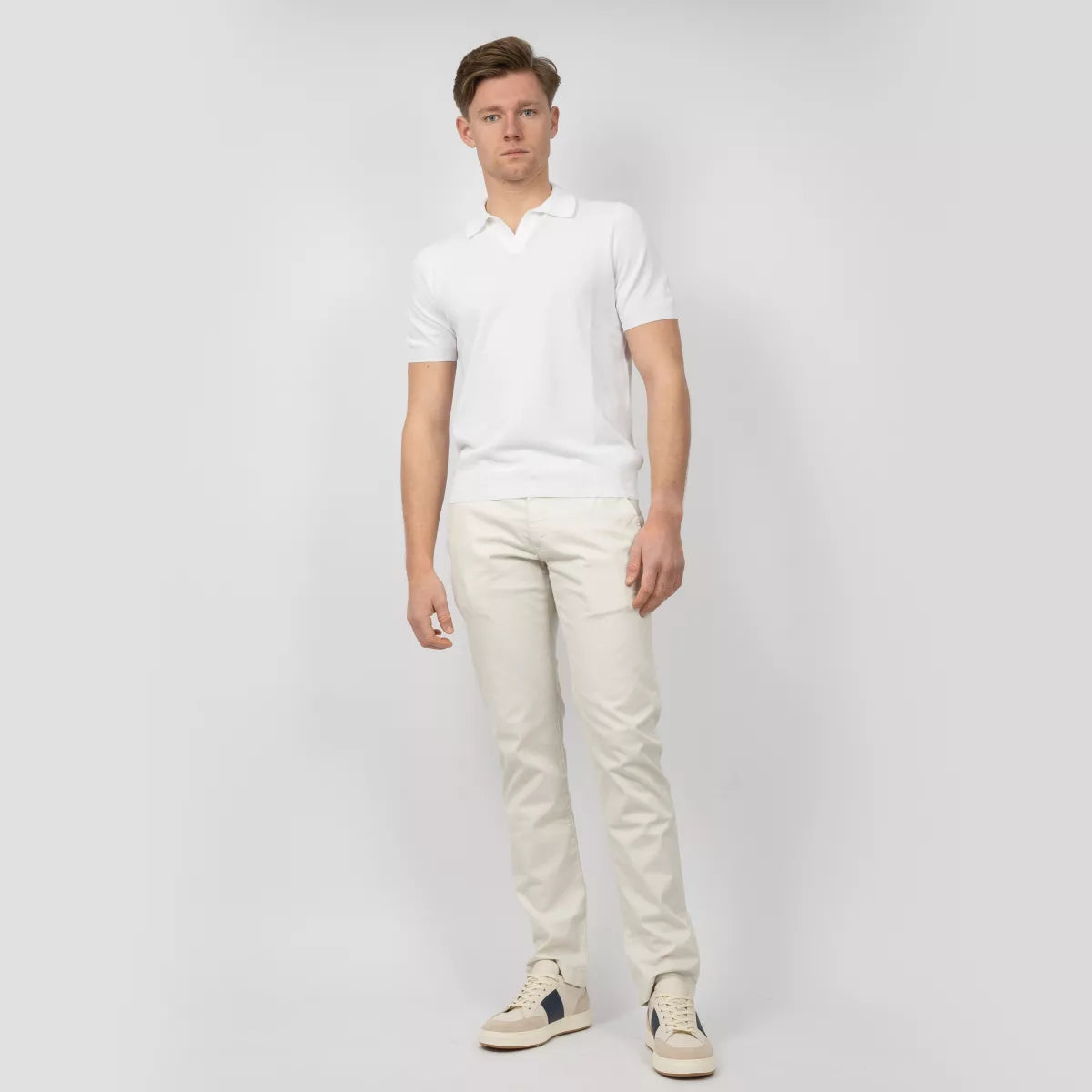 Gran Sasso Polo Wit | Fresh Cotton