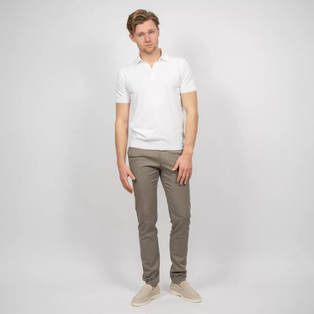 Gran Sasso Polo Wit | Fresh Cotton