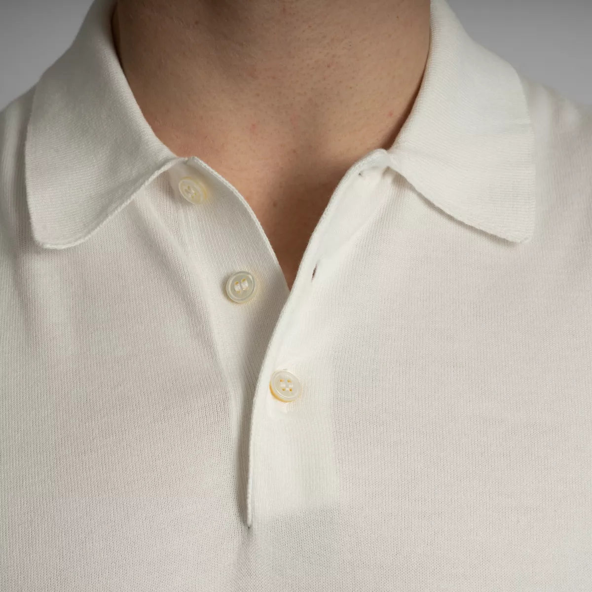 Gran Sasso Polo Wit | Fresh Cotton