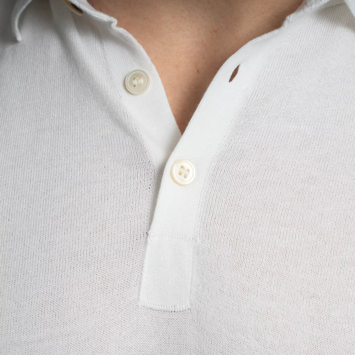 Gran Sasso Polo Wit | Fresh Cotton