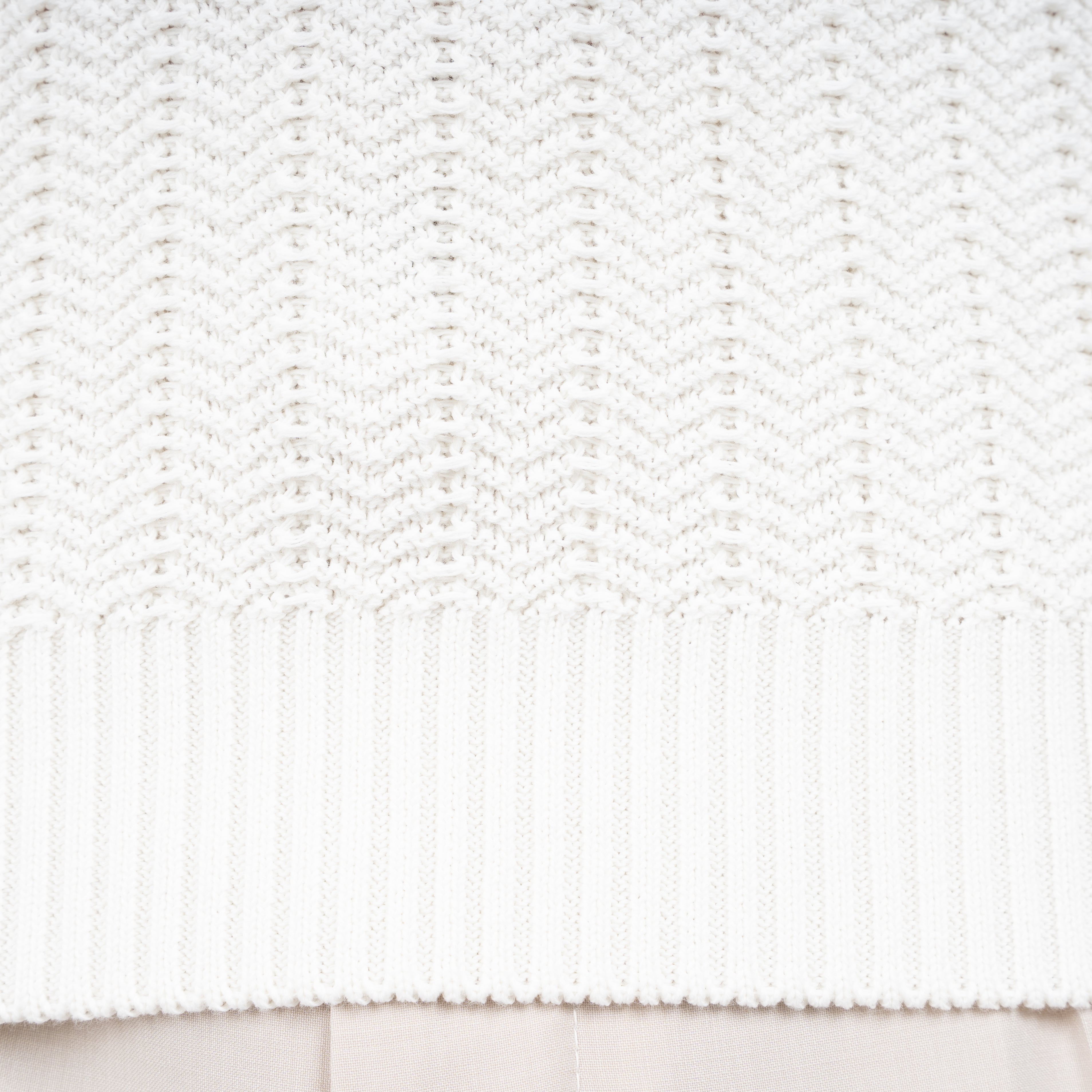 Gran Sasso Polo Buttonless Kraag Crème | Cotton