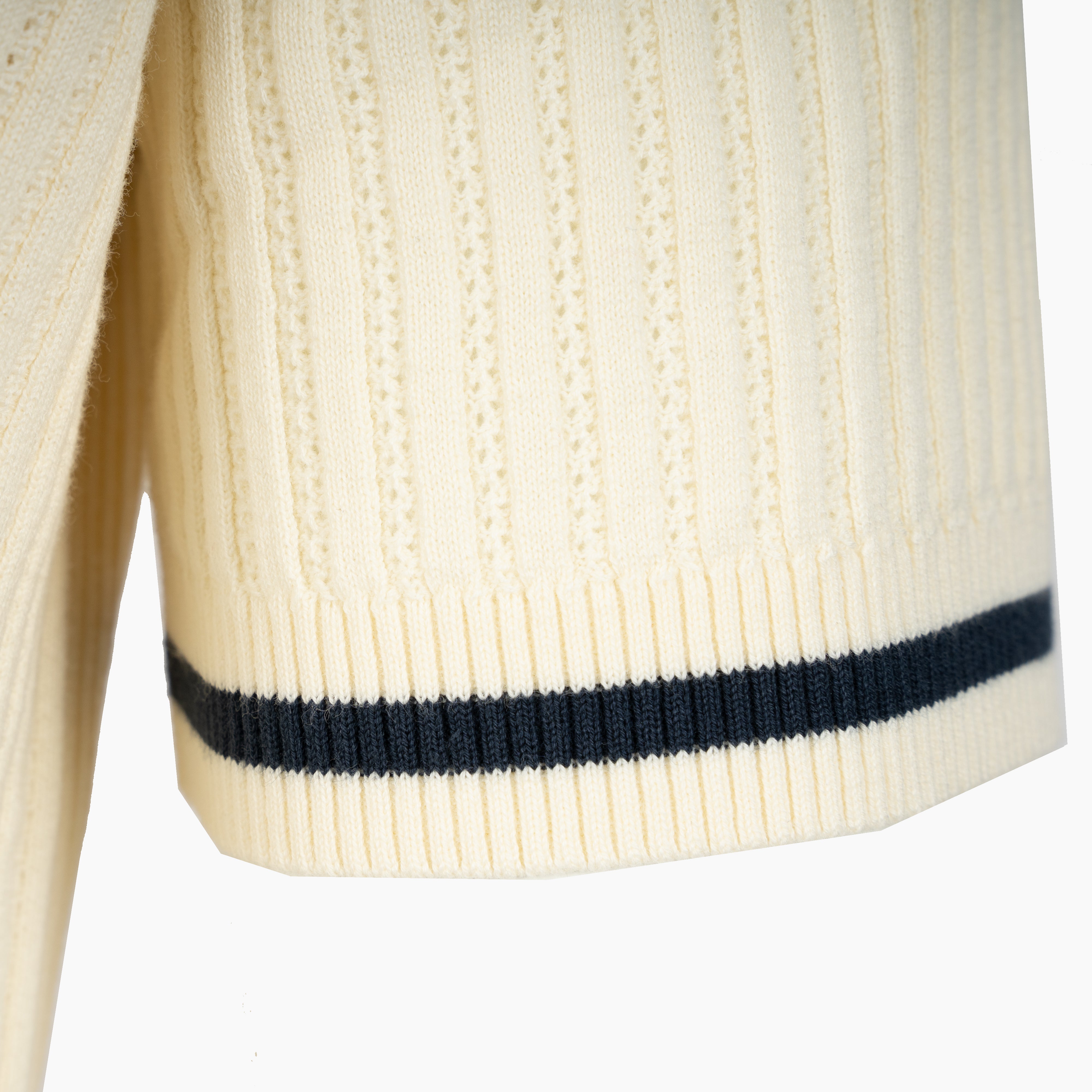 Filling Pieces Gebreide Polo Crème | Fine Knit