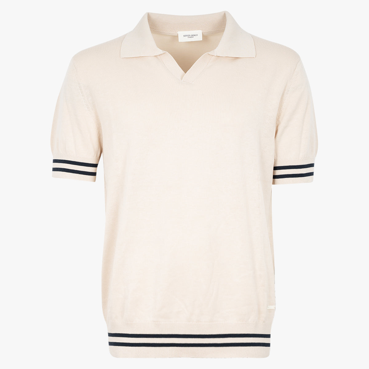 SEVEN DIALS Buttonless Polo Beige | Fido