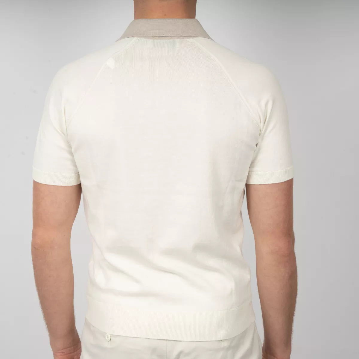 Gran Sasso Polo Off-White | Organic Cotton