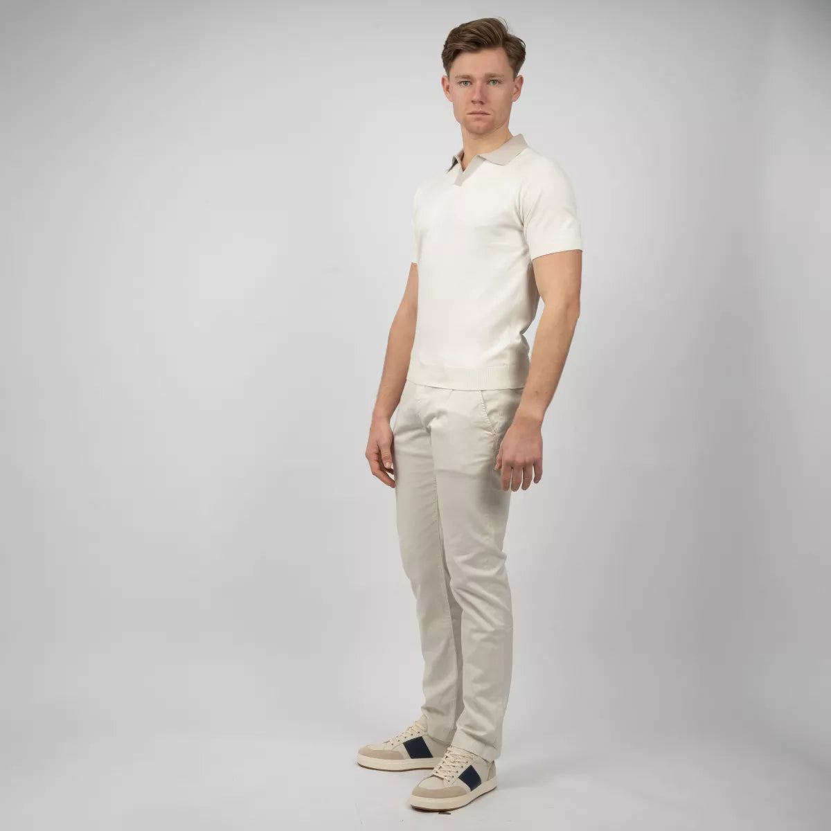 Gran Sasso Polo Off-White | Organic Cotton