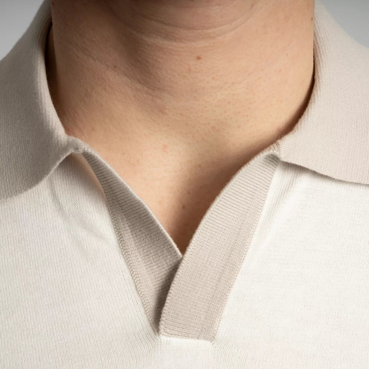 Gran Sasso Polo Off-White | Organic Cotton