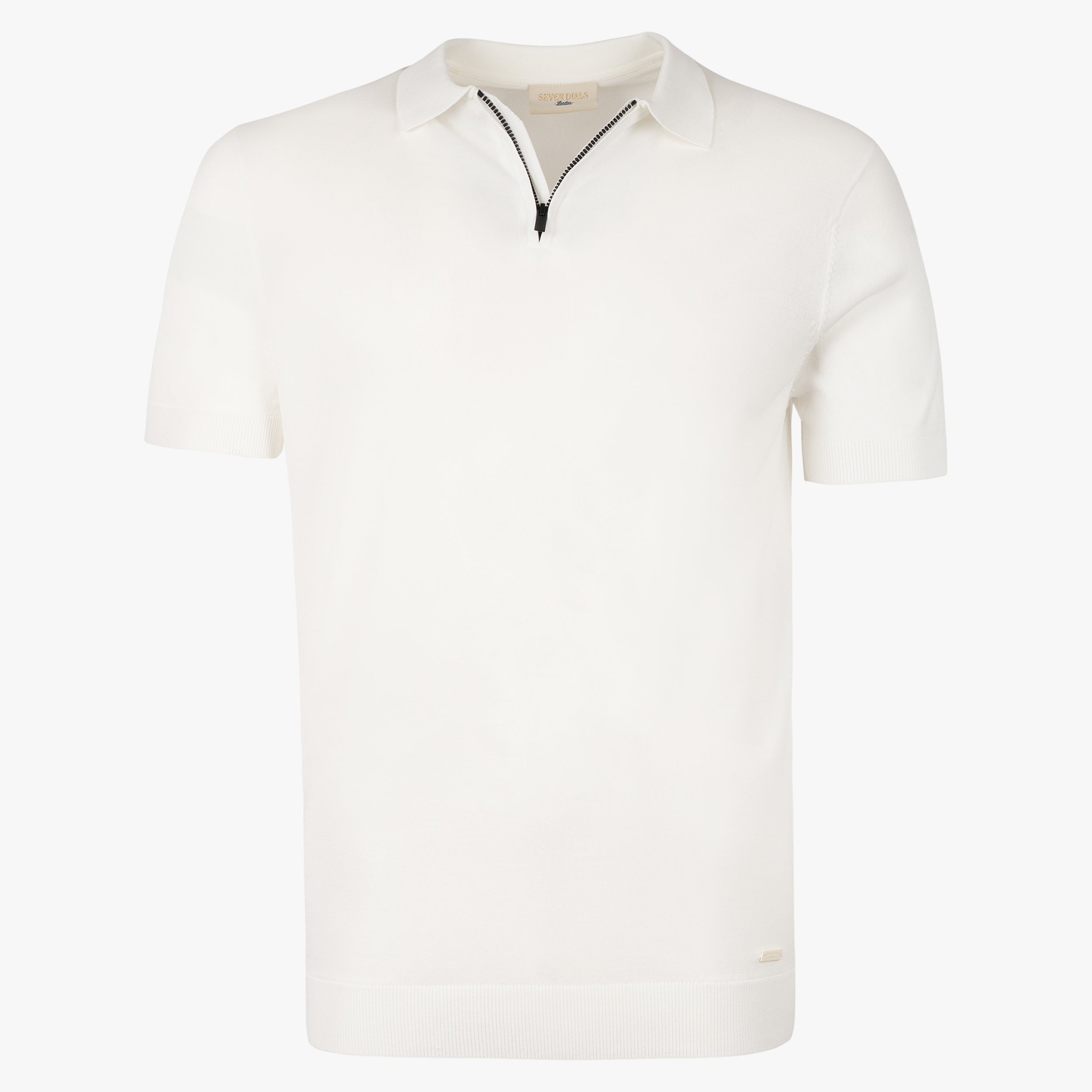 SEVEN DIALS Technische Polo met Rits Off-White | Osric