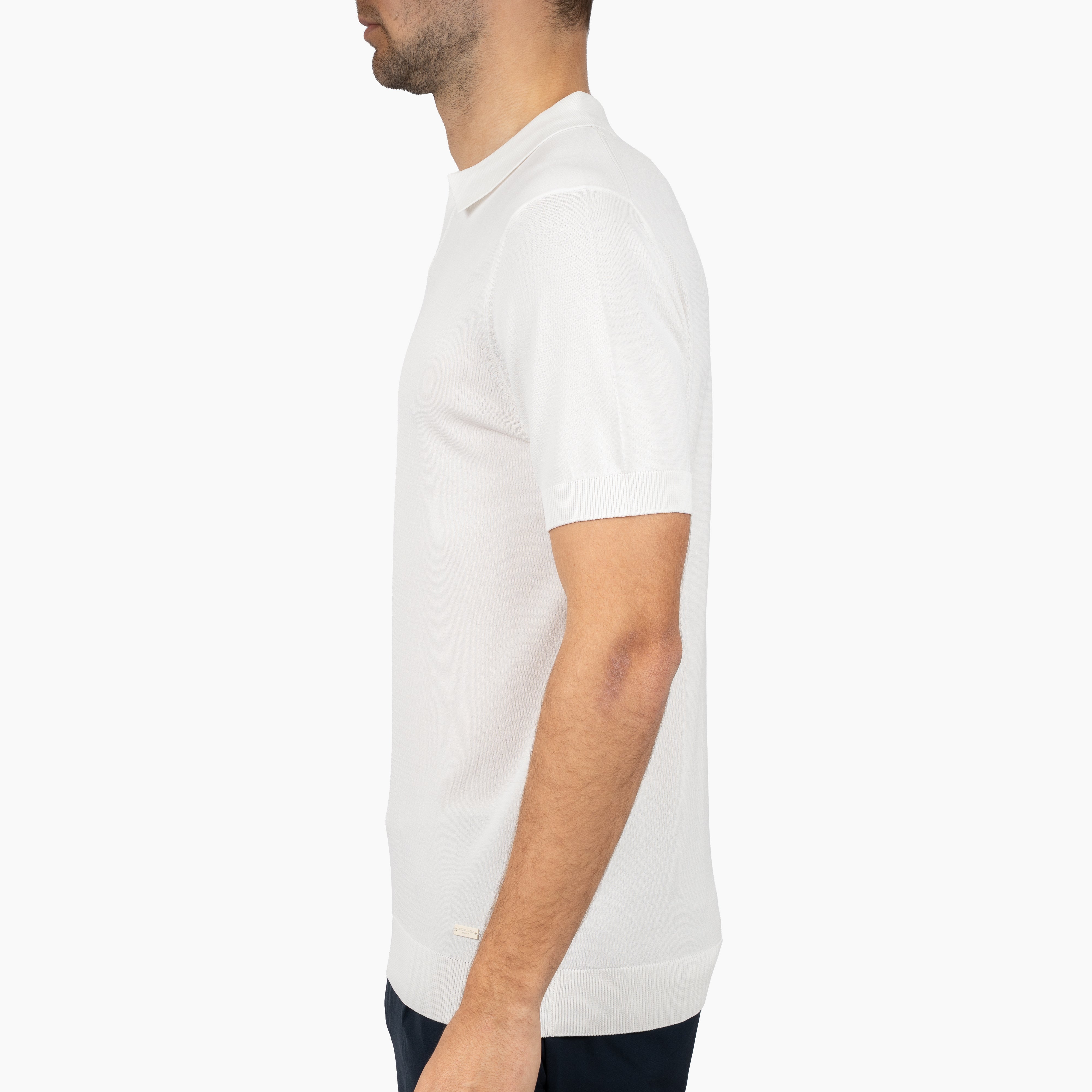 SEVEN DIALS Technische Buttonless Polo Off-White | Hayden