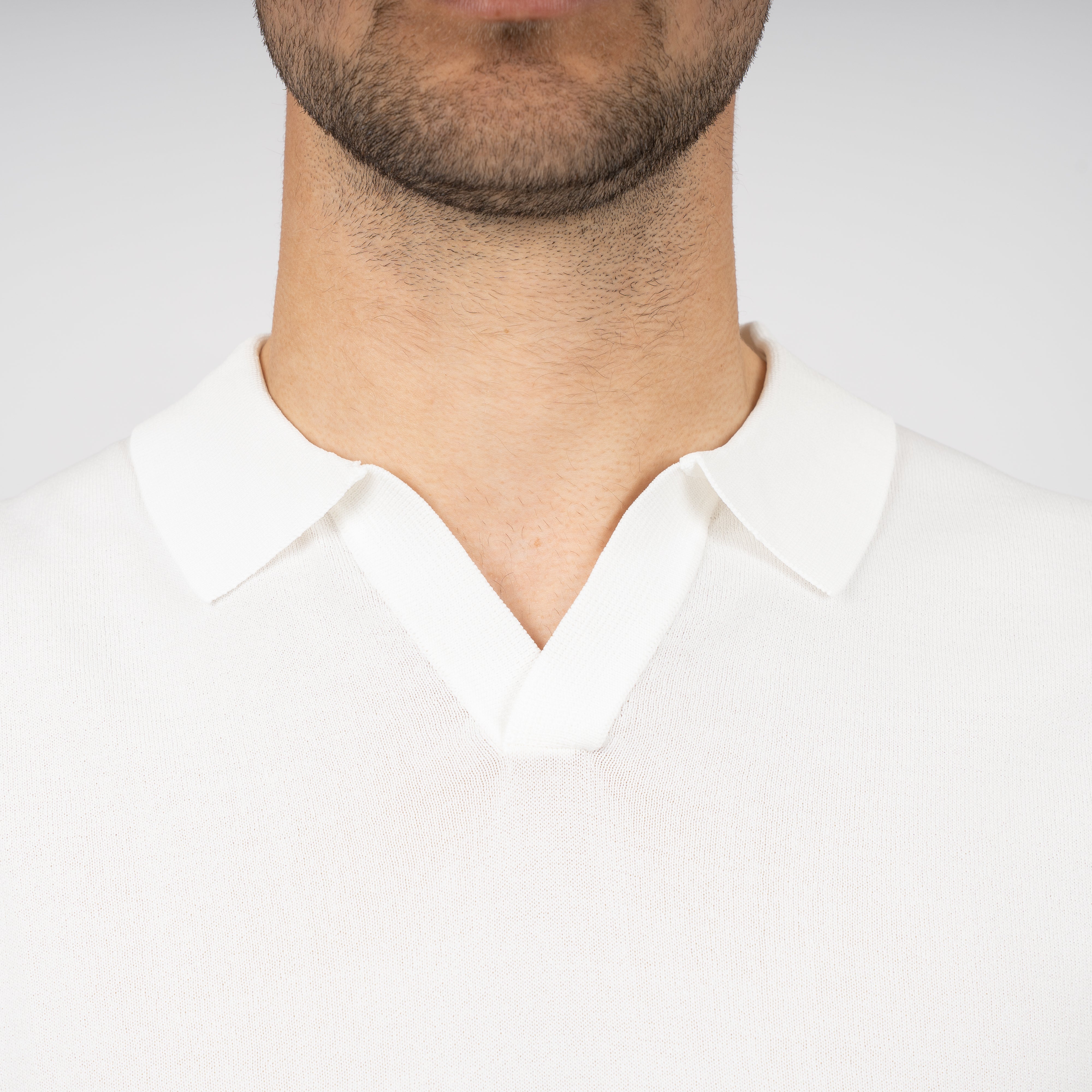 SEVEN DIALS Technische Buttonless Polo Off-White | Hayden