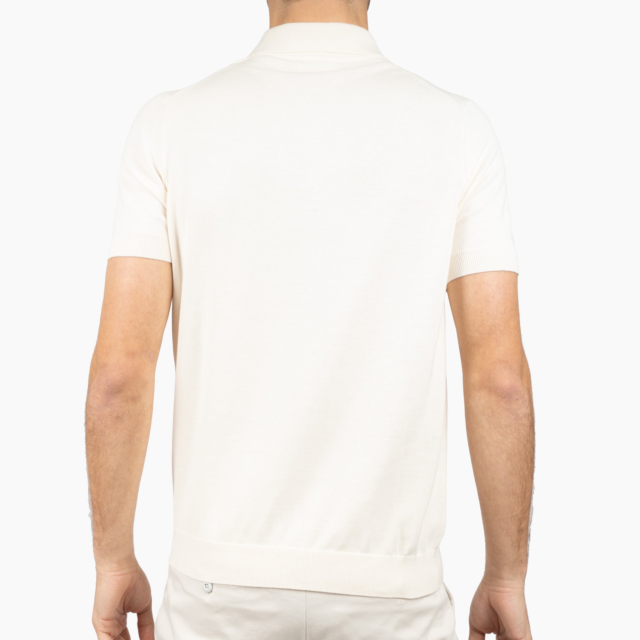 SEVEN DIALS Gebreide Polo Crème | Fillin