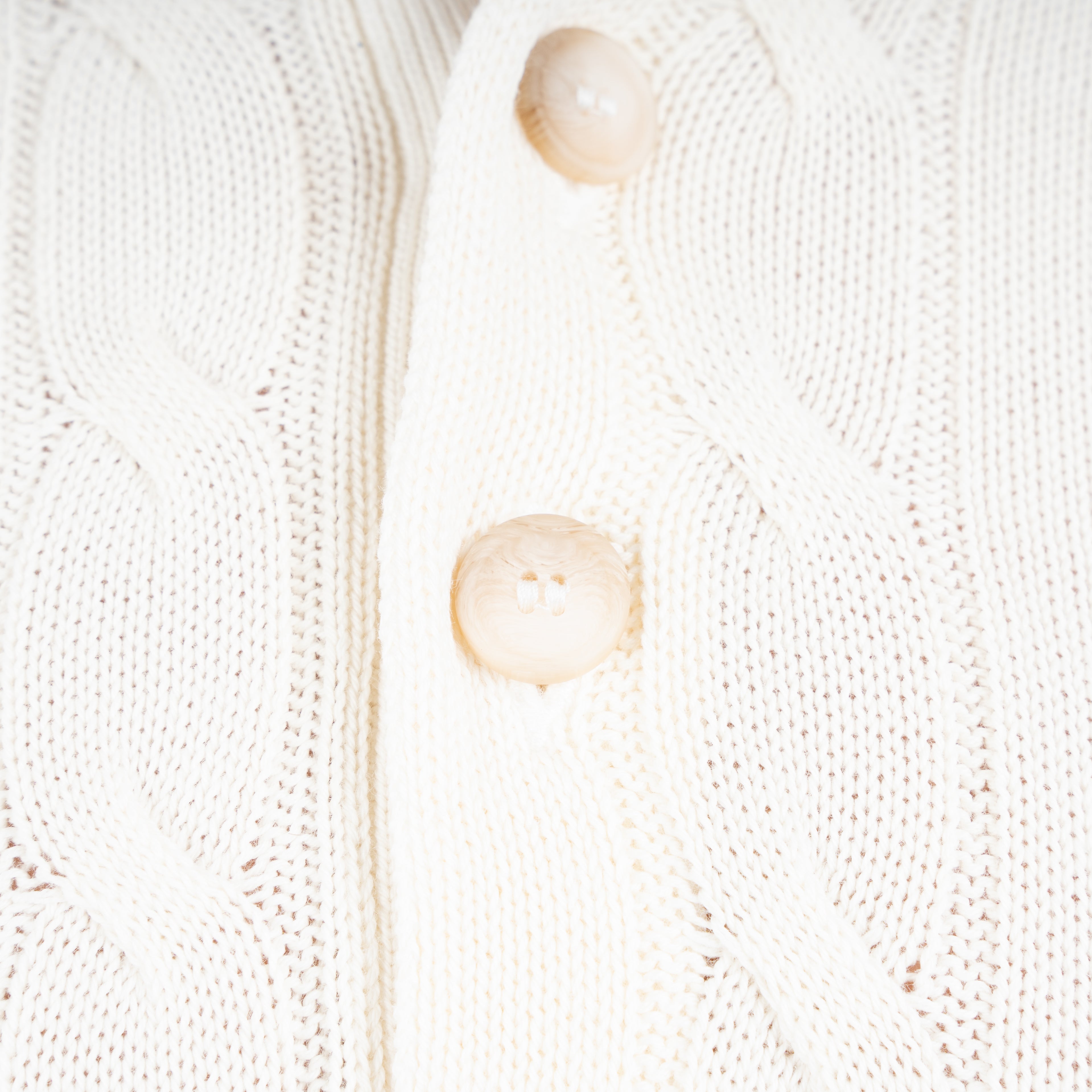 Gran Sasso Gebreide Kabel Polo Crème | Egyptian Cotton