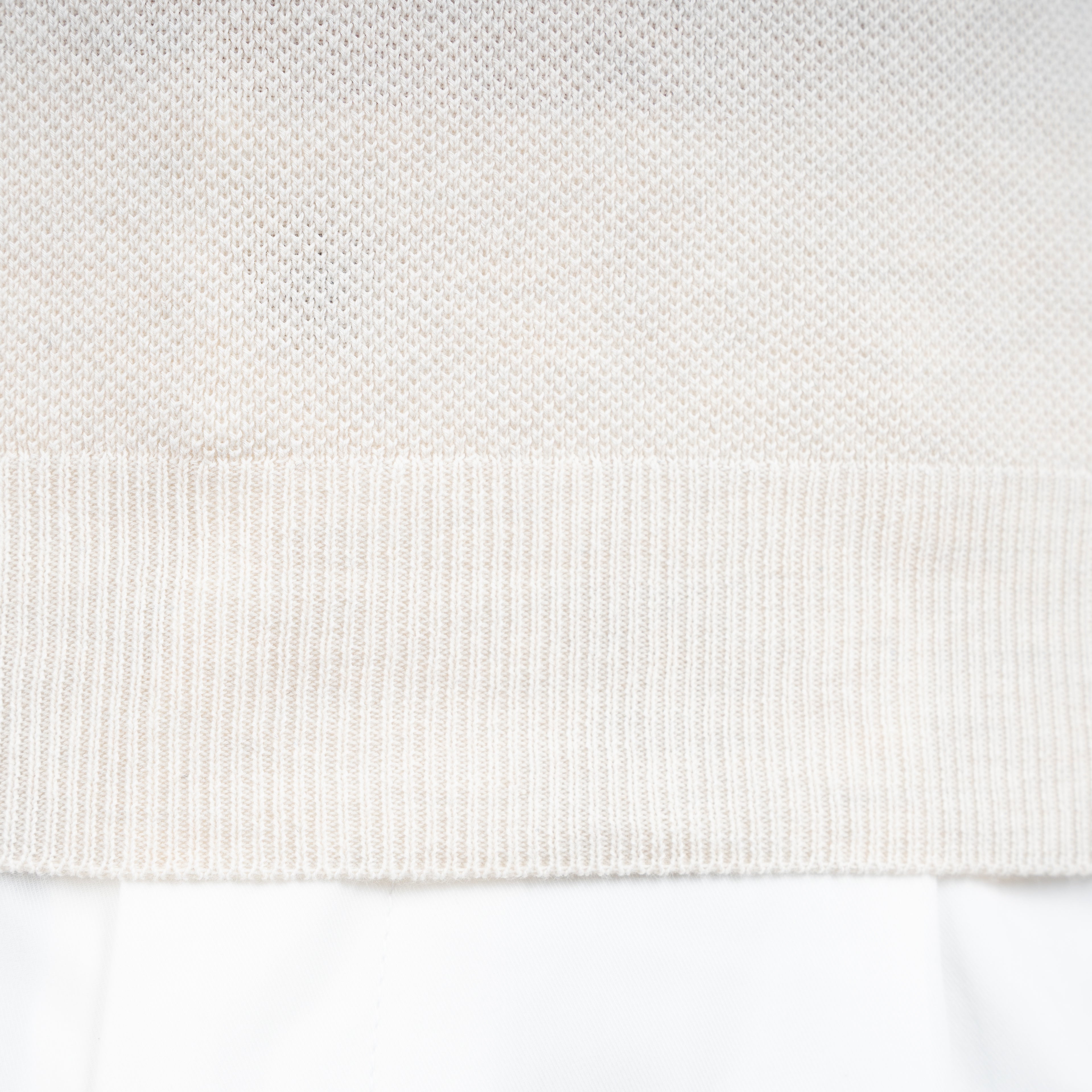 Gran Sasso Polo Buttonless Kraag Off-White | Fresh Cotton