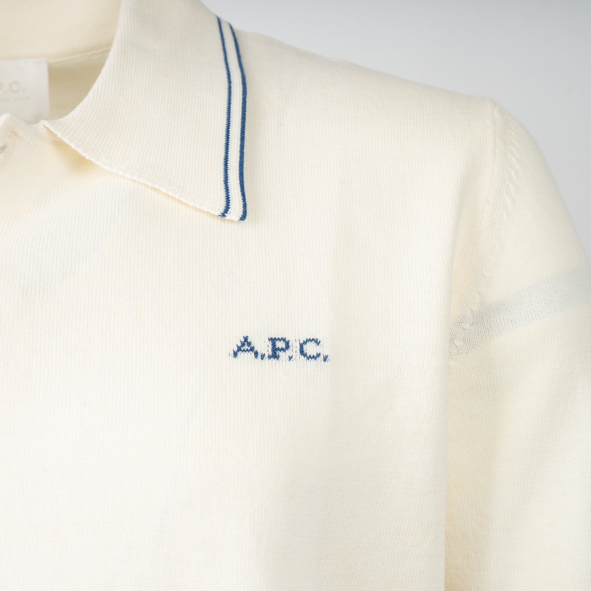 A.P.C. Gebreide Polo Creme | Alex