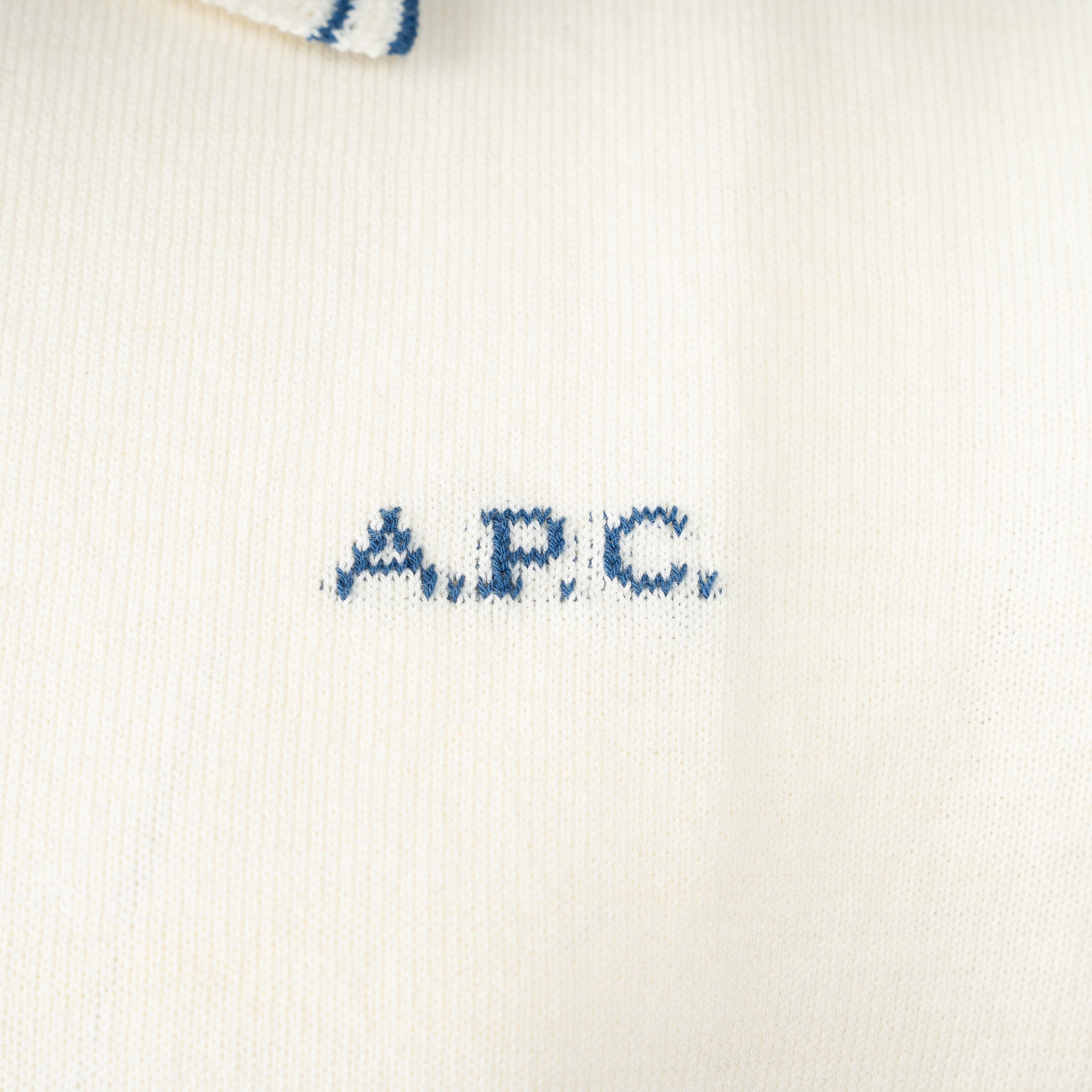 A.P.C. Gebreide Polo Creme | Alex