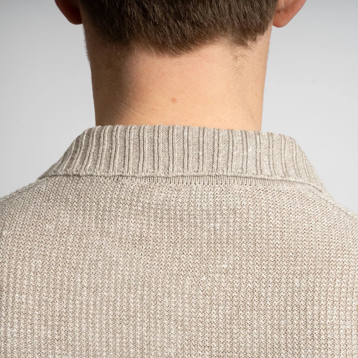 Gran Sasso Polo Beige | Rice Stitch Skipper Polo