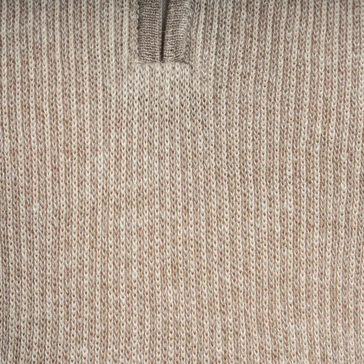 Gran Sasso Polo met Rits Beige | Linnen & Cotton