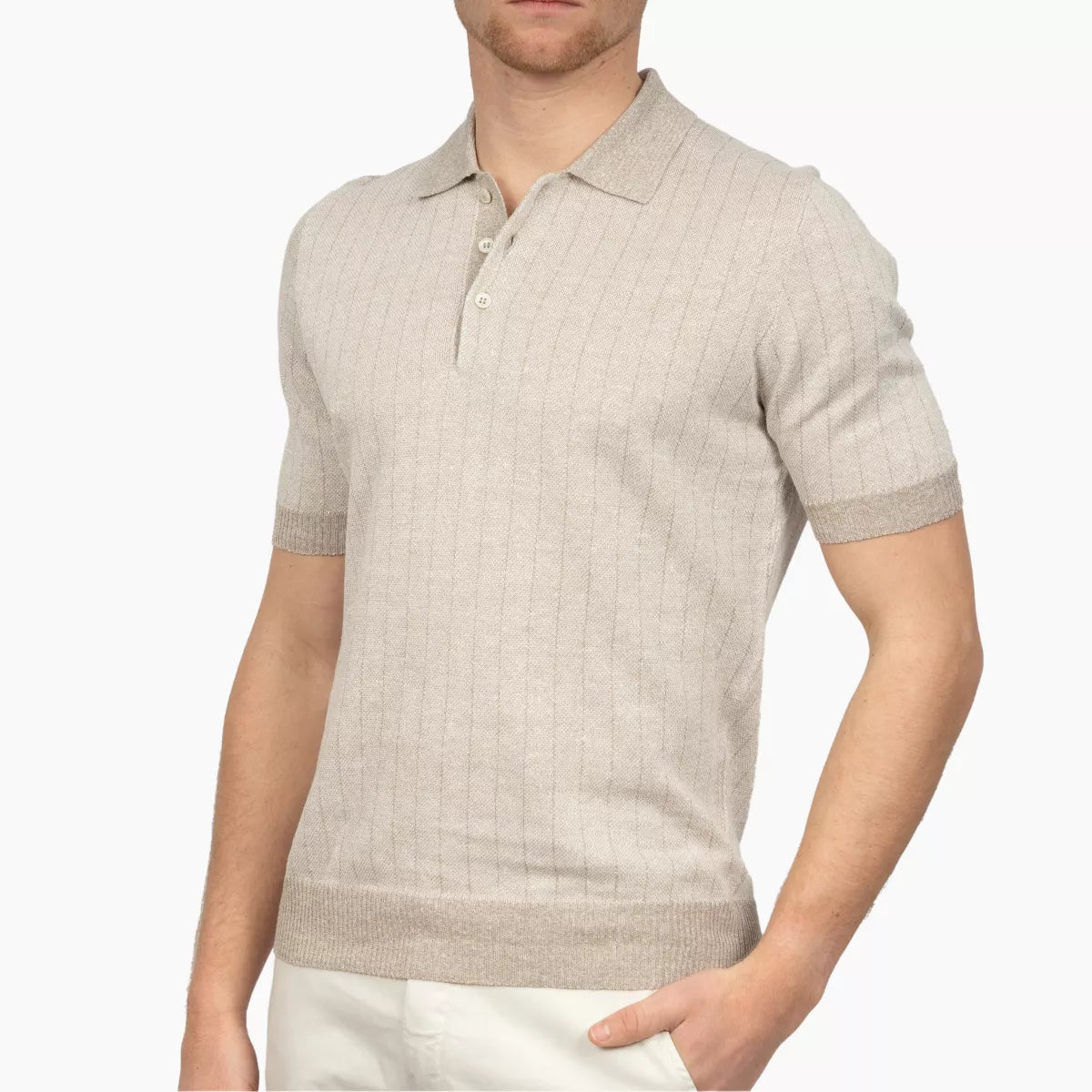 Gran Sasso Polo Beige | Linnen & Cotton