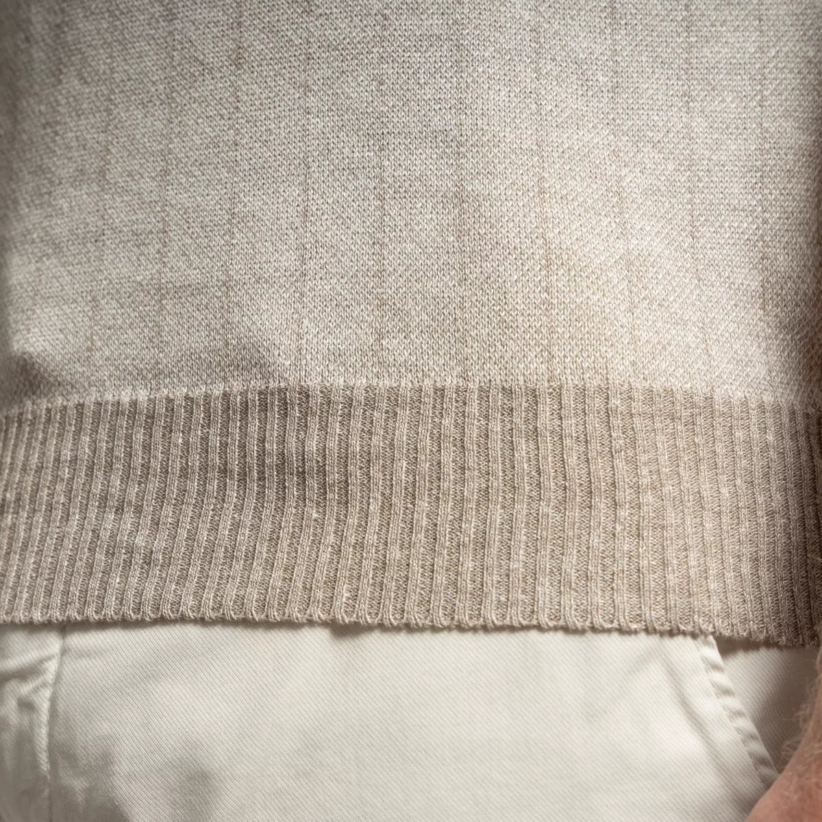 Gran Sasso Polo Beige | Linnen & Cotton