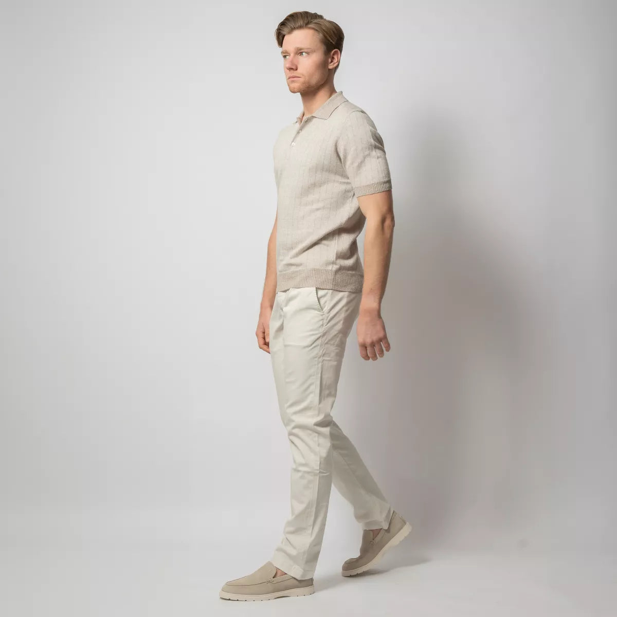 Gran Sasso Polo Beige | Linnen & Cotton