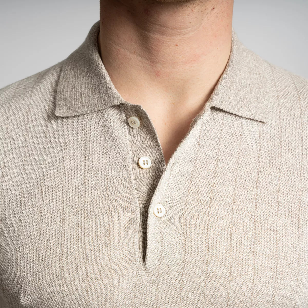 Gran Sasso Polo Beige | Linnen & Cotton