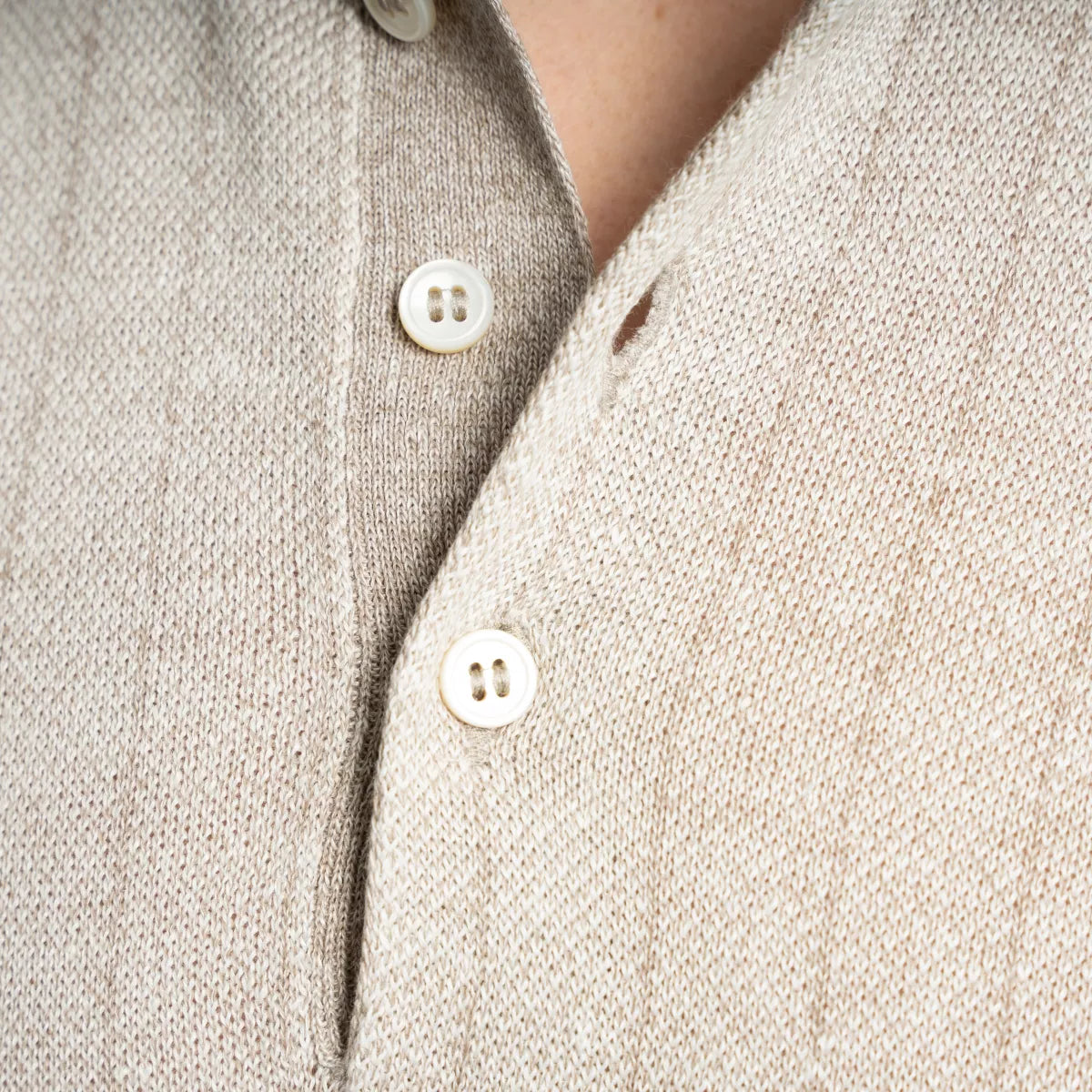 Gran Sasso Polo Beige | Linnen & Cotton