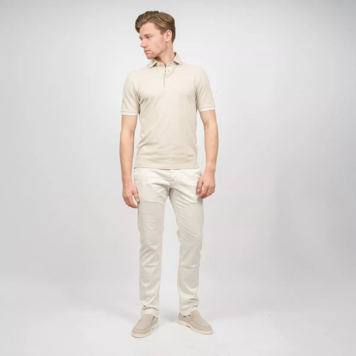 Gran Sasso Polo Beige | Vintage Piquet