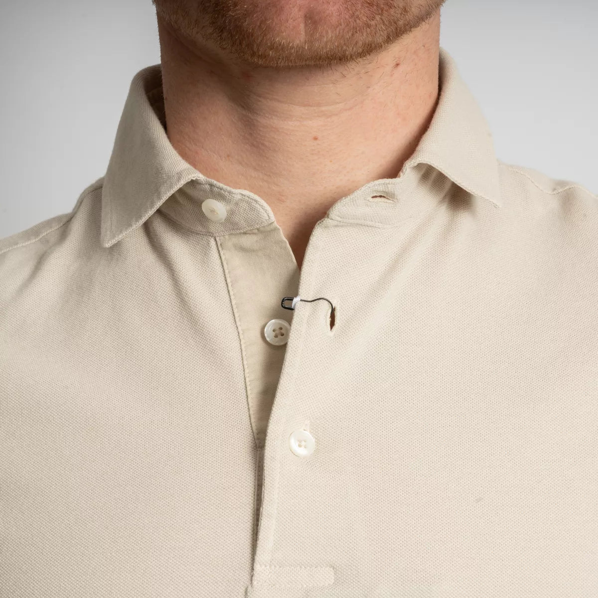 Gran Sasso Polo Beige | Vintage Piquet