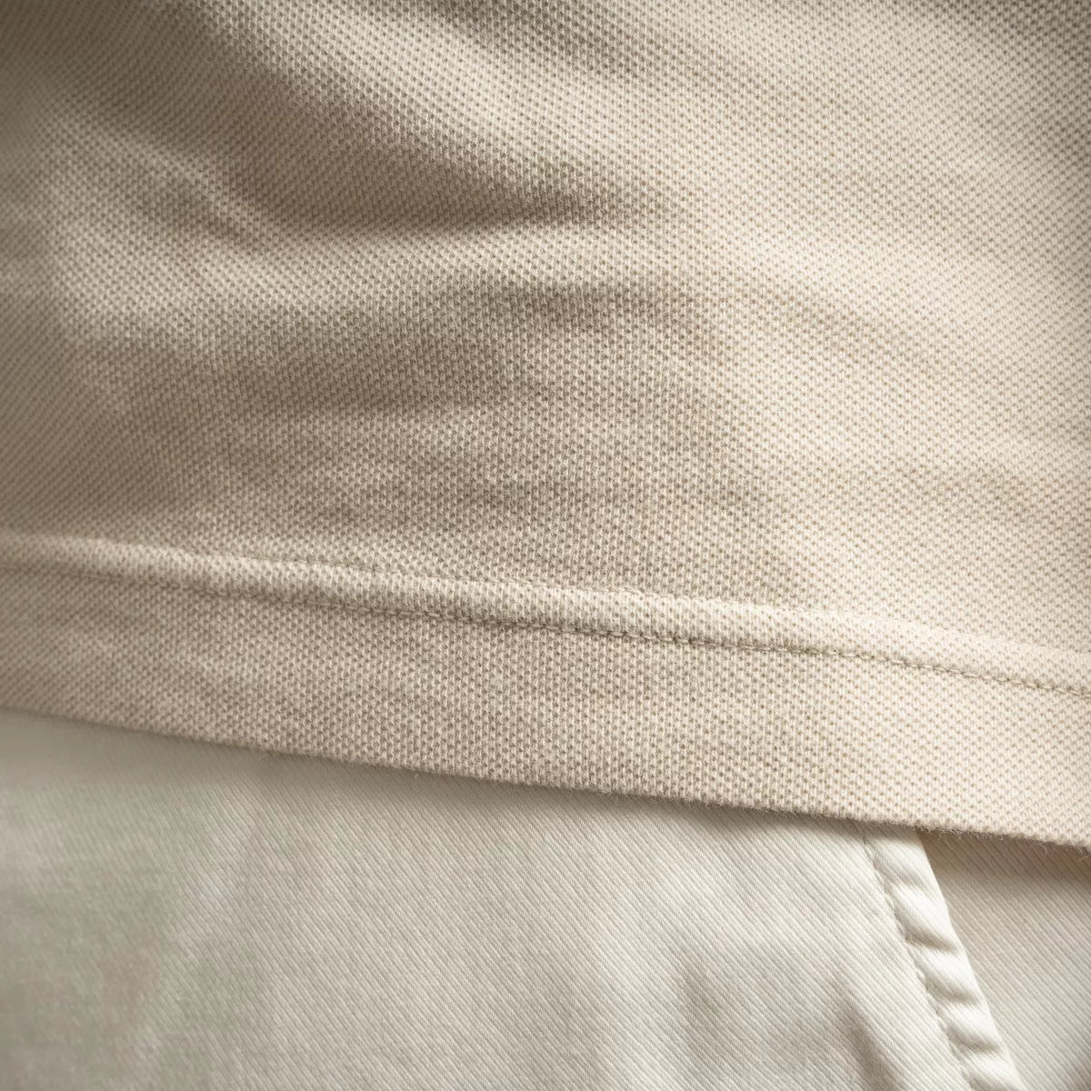 Gran Sasso Polo Beige | Vintage Piquet