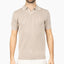 SEVEN DIALS Gebreide Buttonless Polo Zand | Bennet