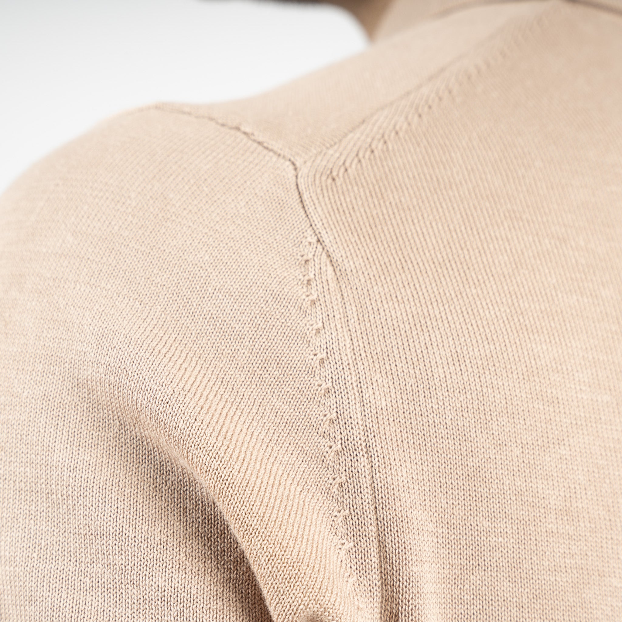 SEVEN DIALS Gebreide Polo Zand | Fillin