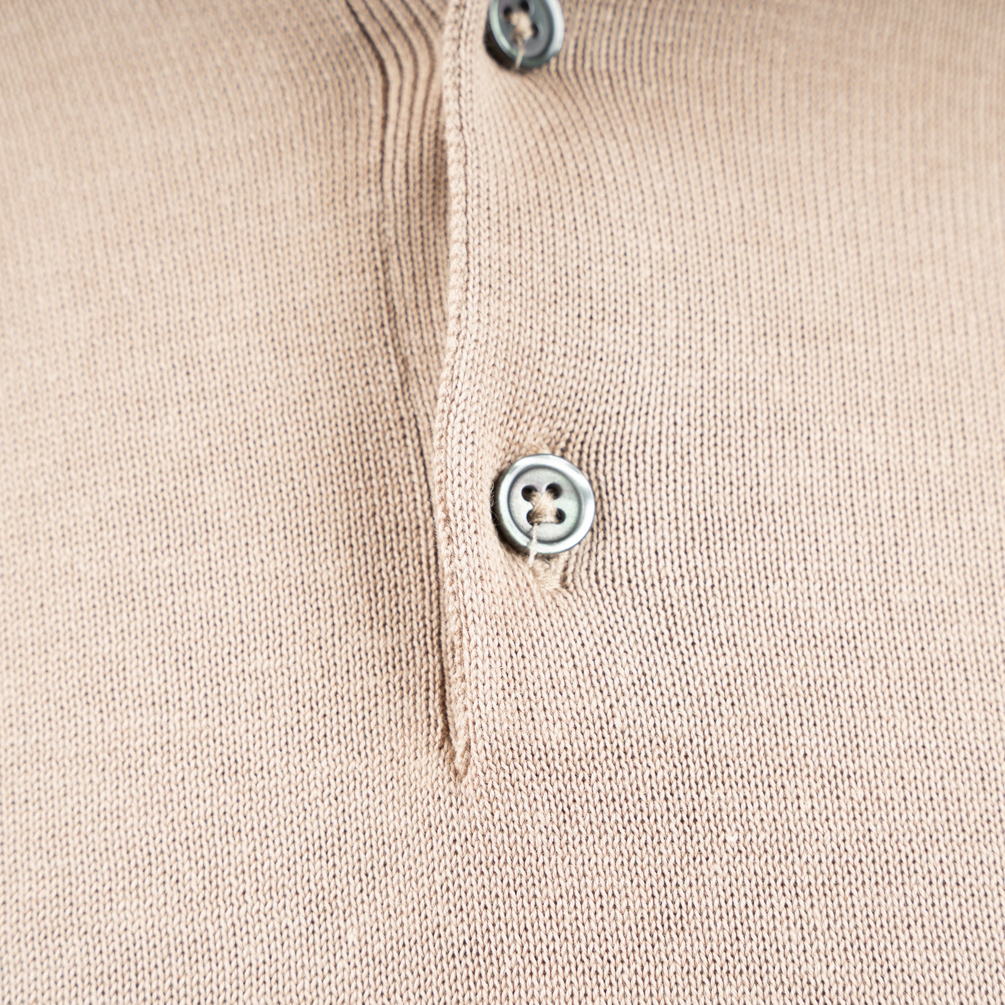 SEVEN DIALS Gebreide Polo Zand | Fillin