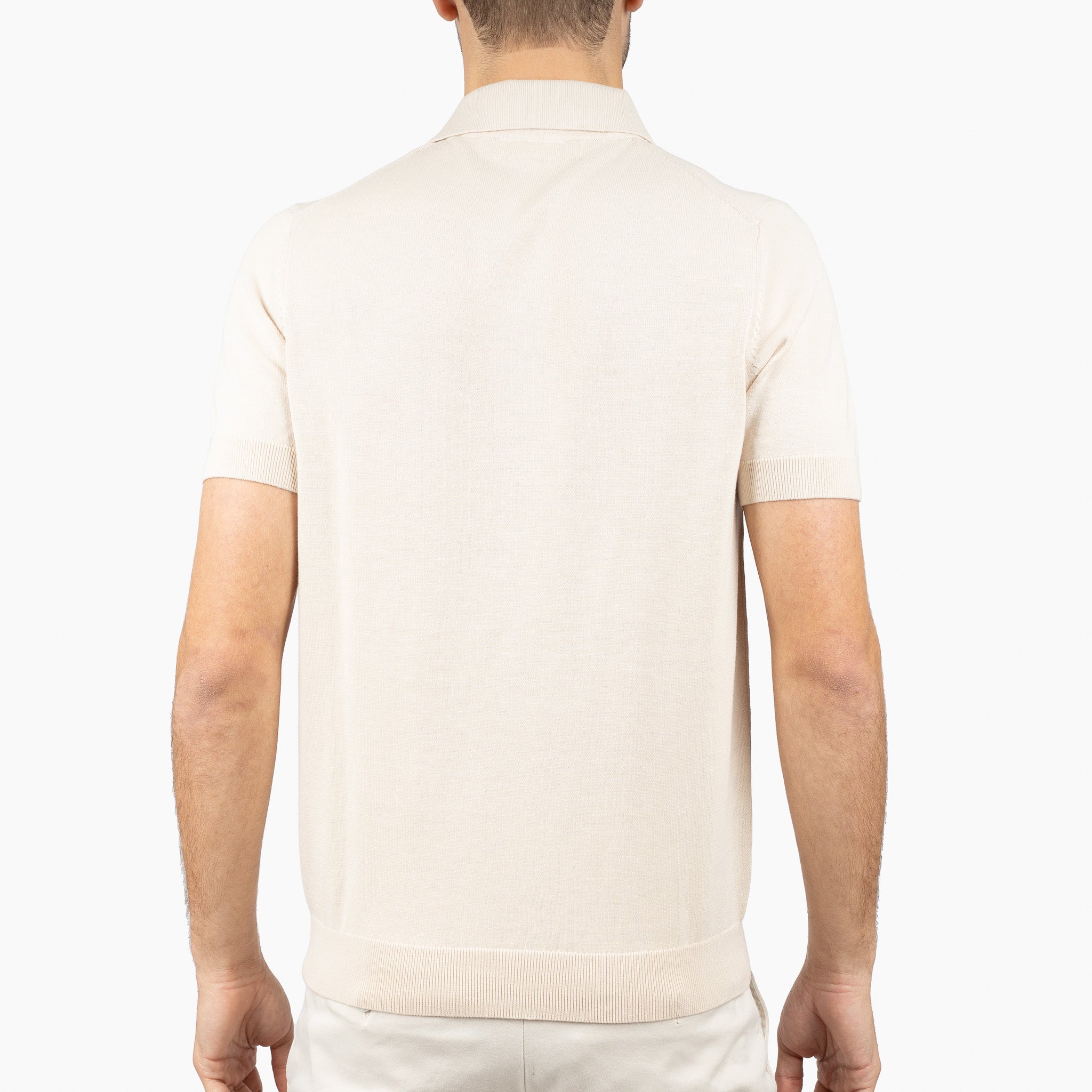 SEVEN DIALS Gebreide Polo Beige | Fillin