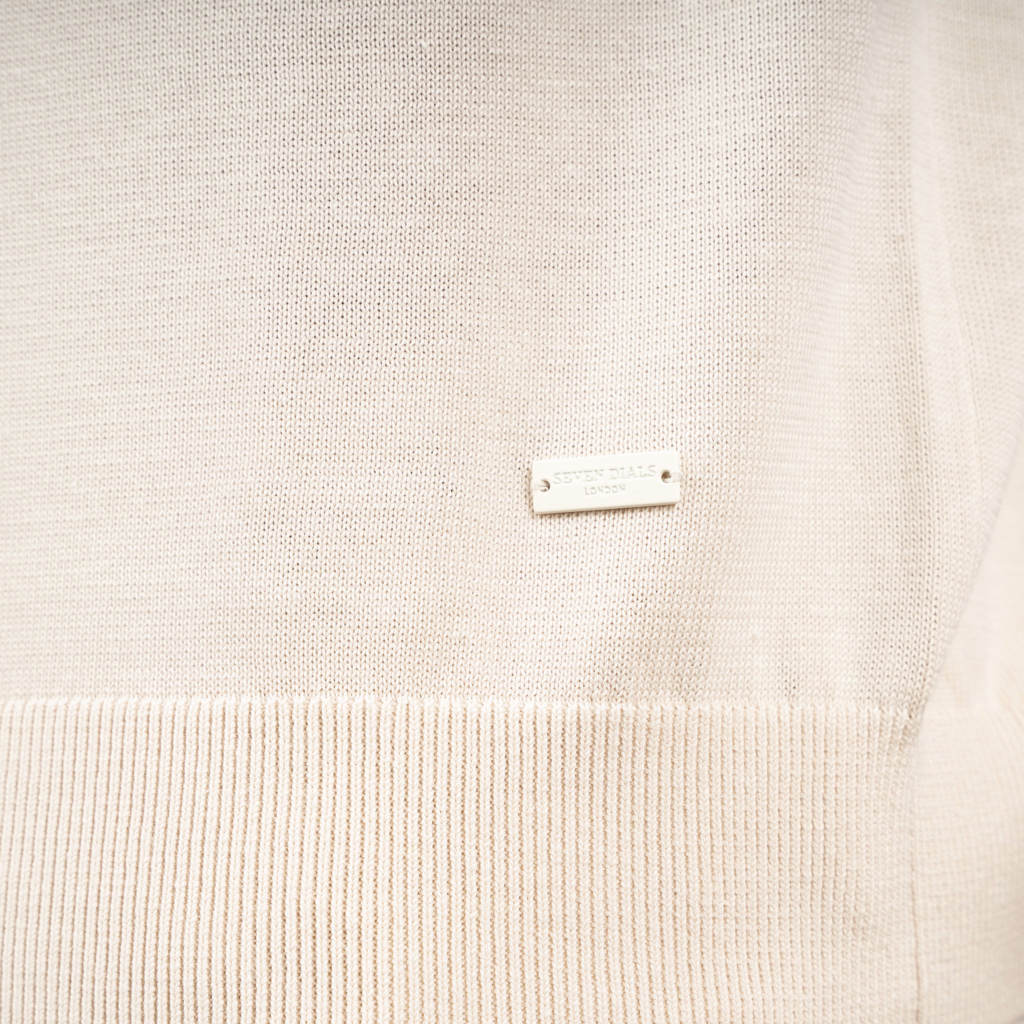 SEVEN DIALS Gebreide Polo Beige | Fillin