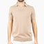 SEVEN DIALS Gebreide Buttonless Polo Zand | Dyche