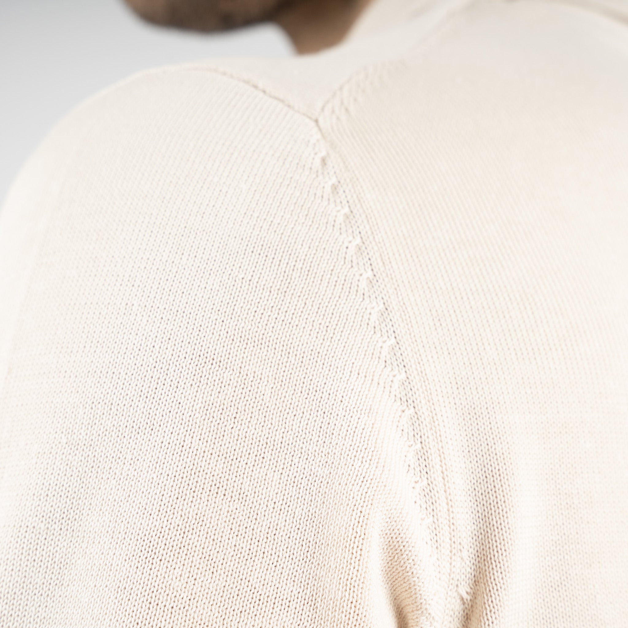 SEVEN DIALS Gebreide Buttonless Polo Beige | Dyche