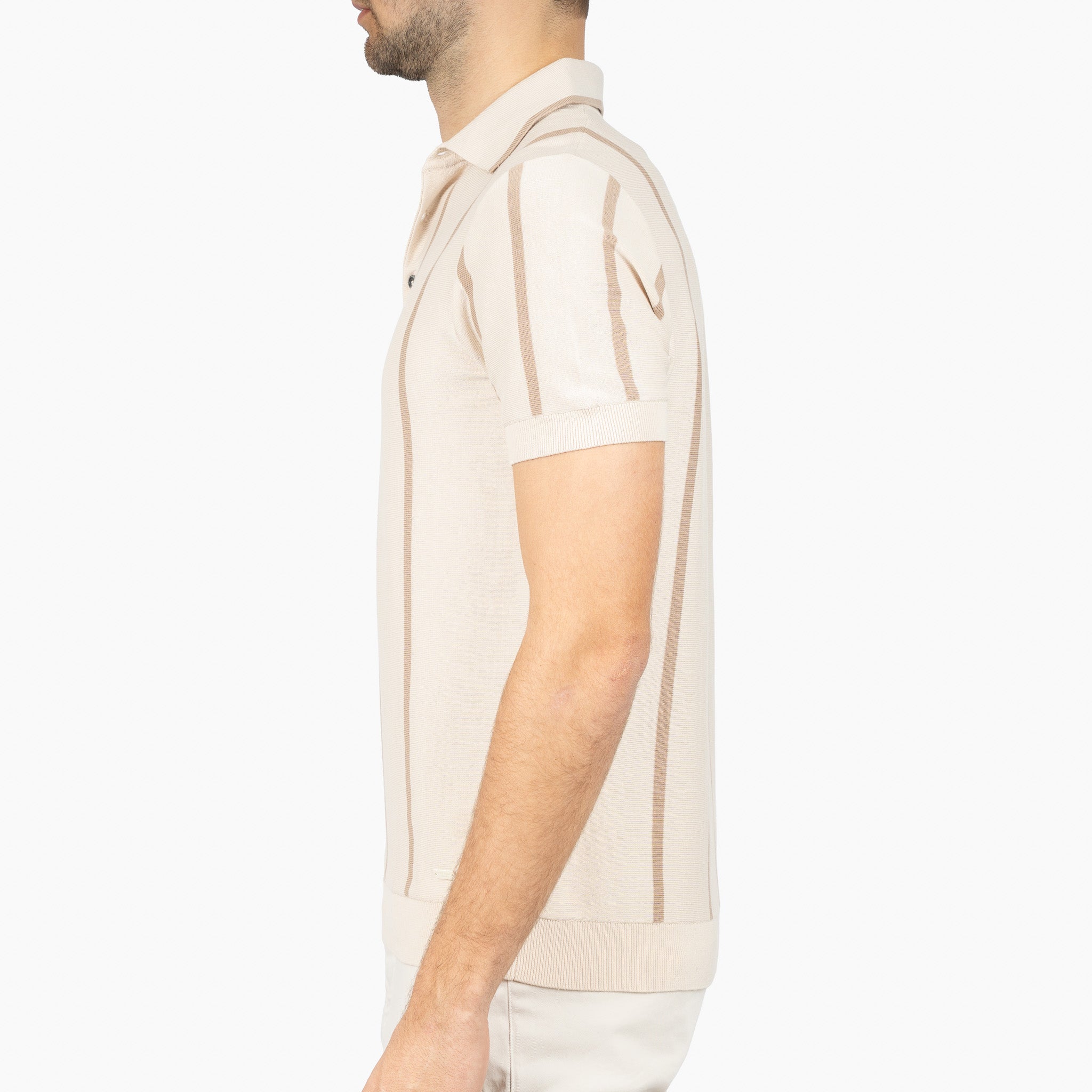 SEVEN DIALS Gebreide Polo Crème | Rayan