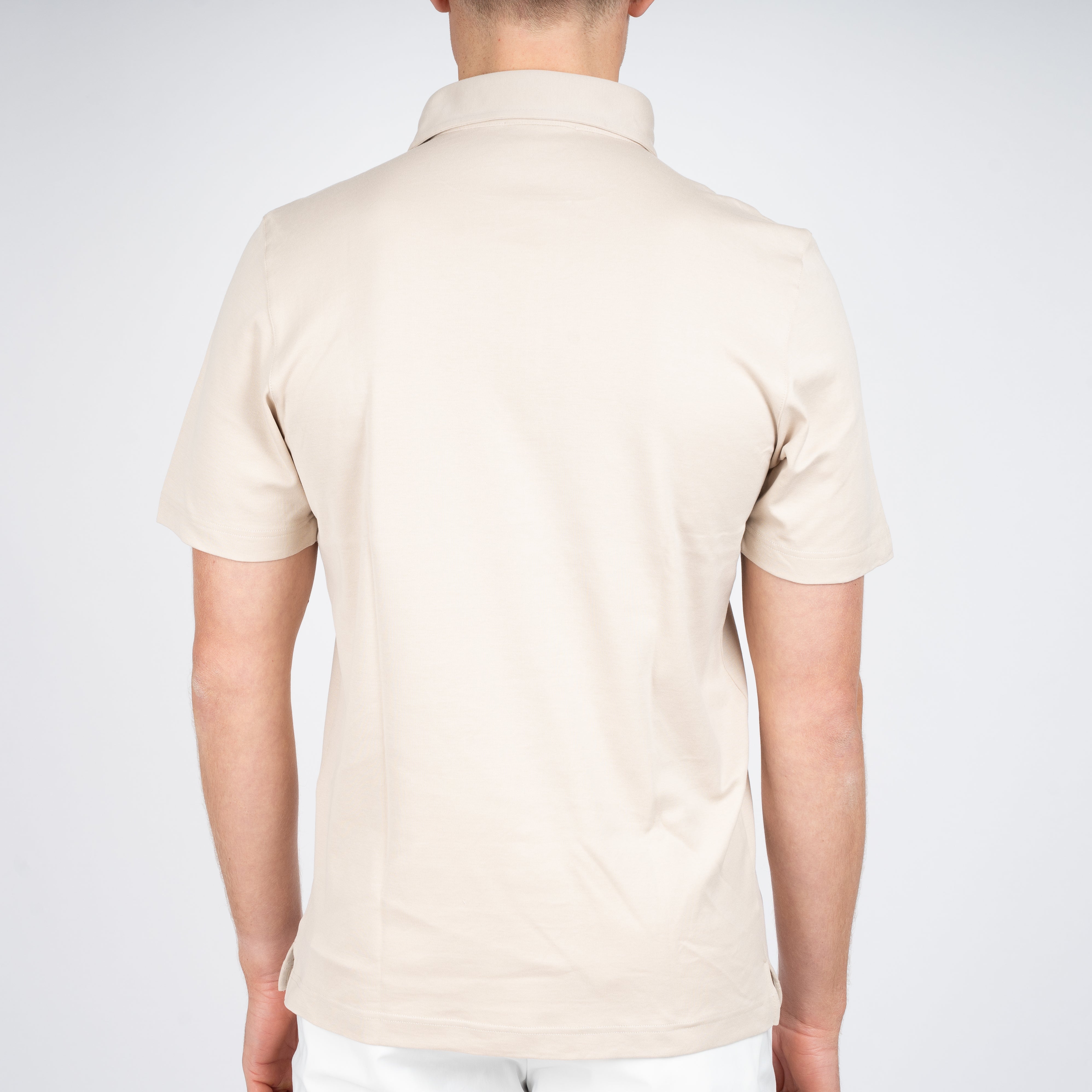 Gran Sasso Polo Beige | Mercerized Cotton
