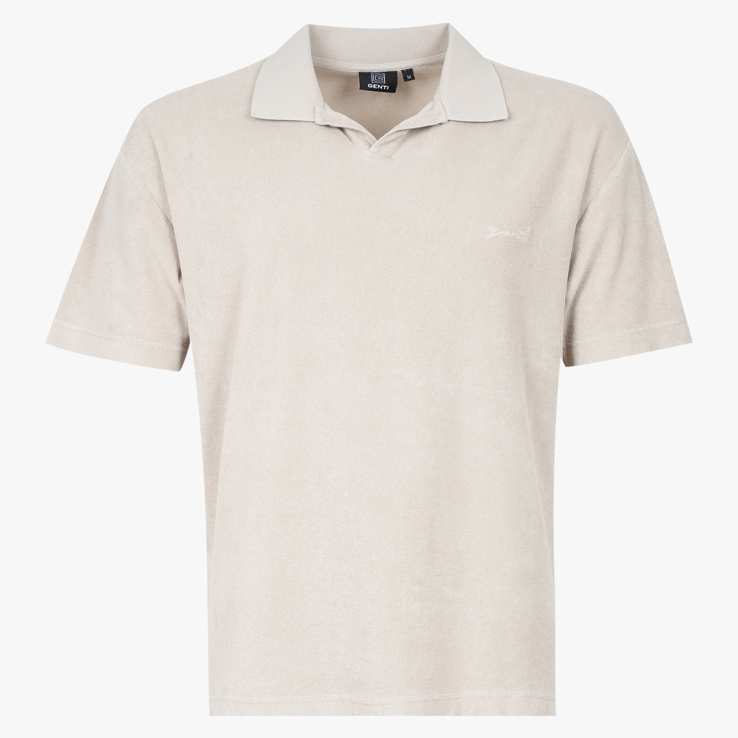 Genti Buttonless Polo Beige | Badstof